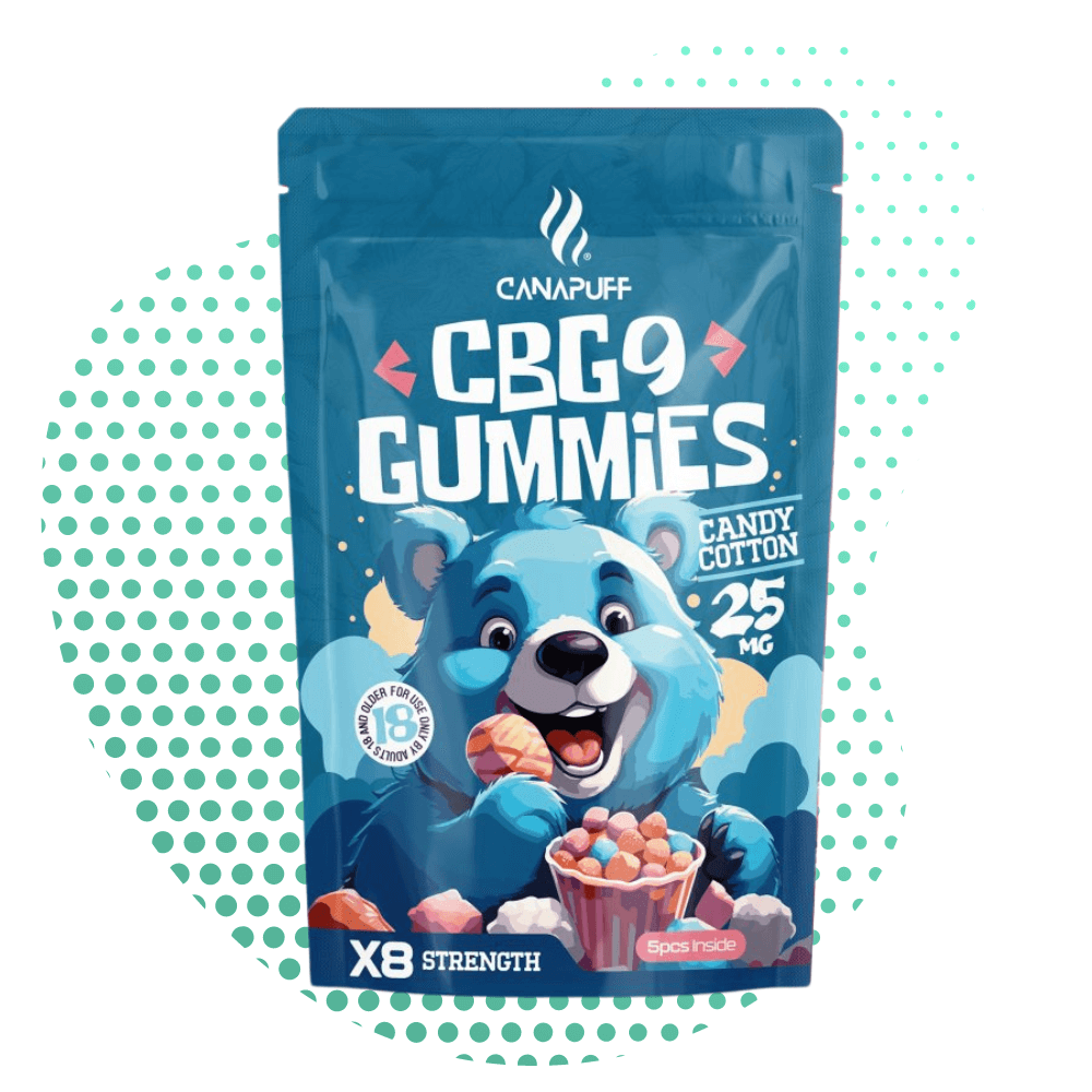Canapuff CBG9 Gummies Bonbon Cotton