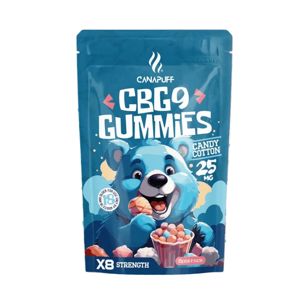 Canapuff CBG9 Gumicukorkák Cukorka Cotton