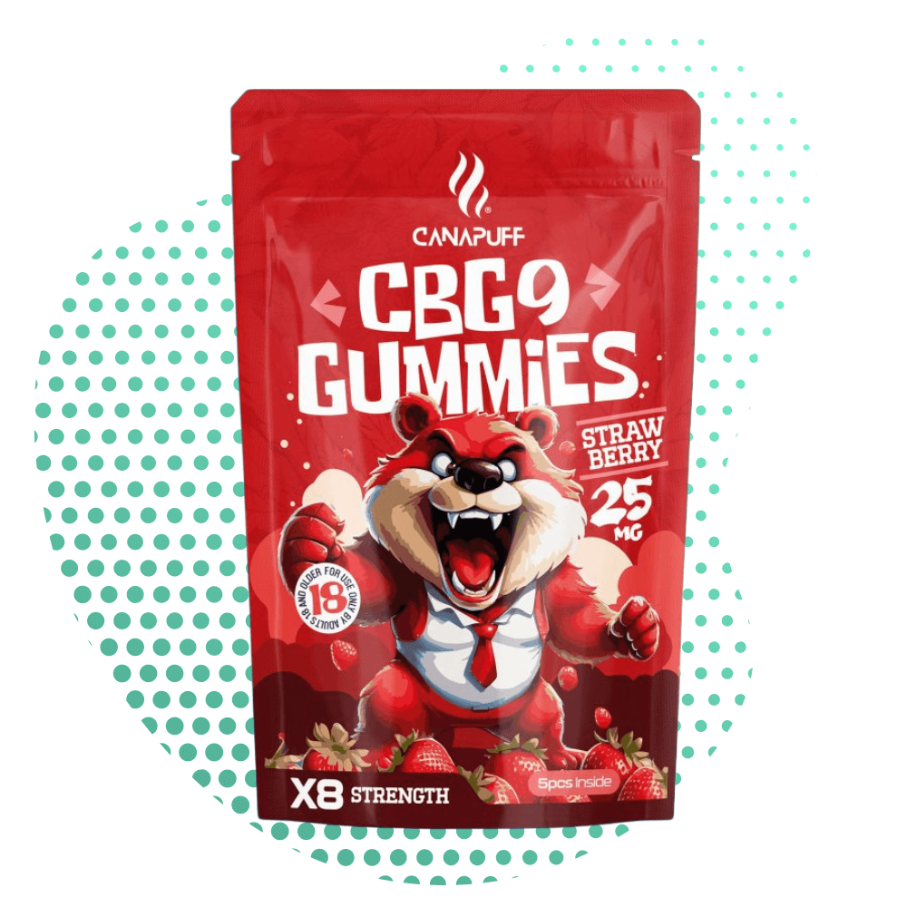 Canapuff - CBG9 Gummies - Jahodový Canapuff