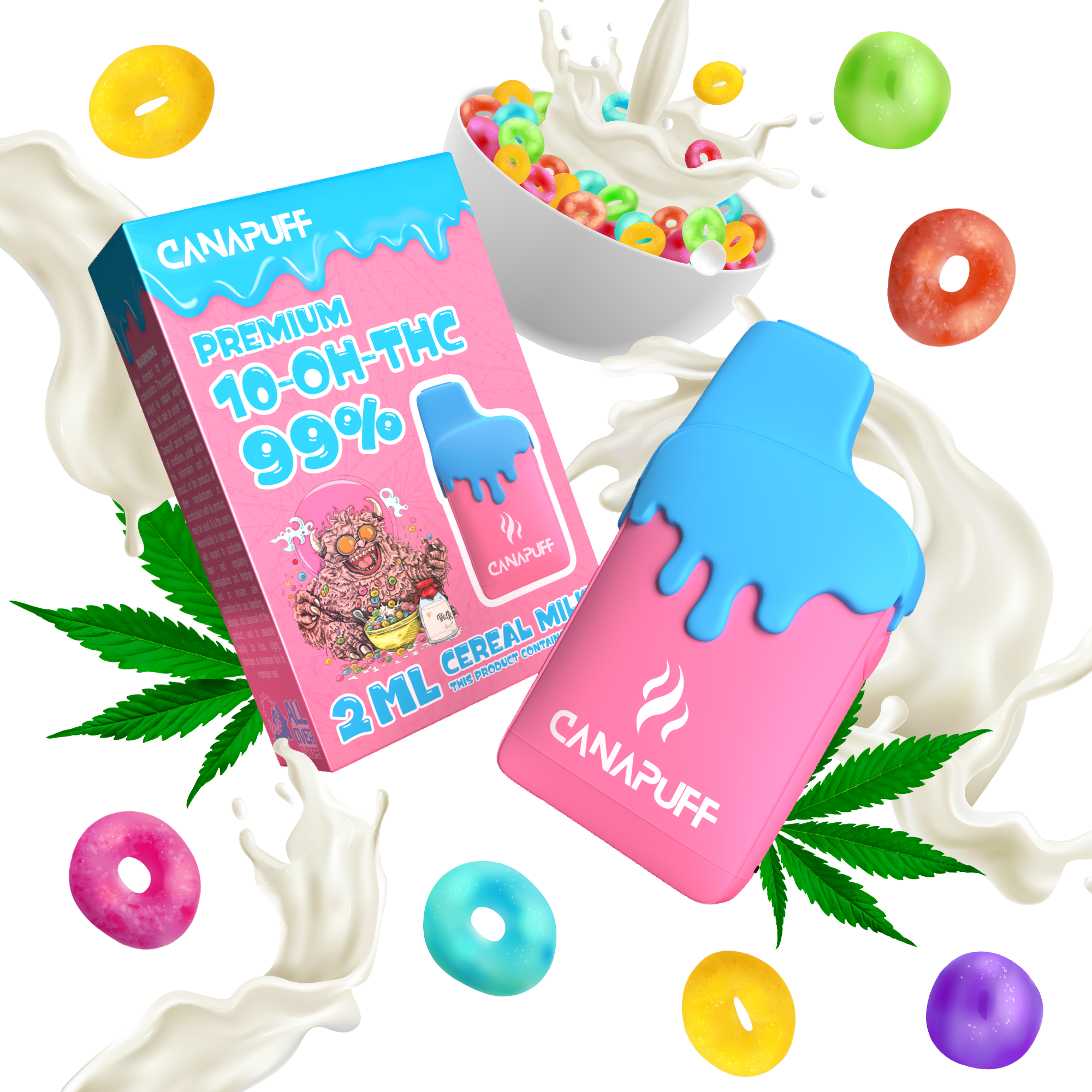 Cereal Milk 99% 10-OH-THC - Canapuff - Vape - 2ml-Canapuff