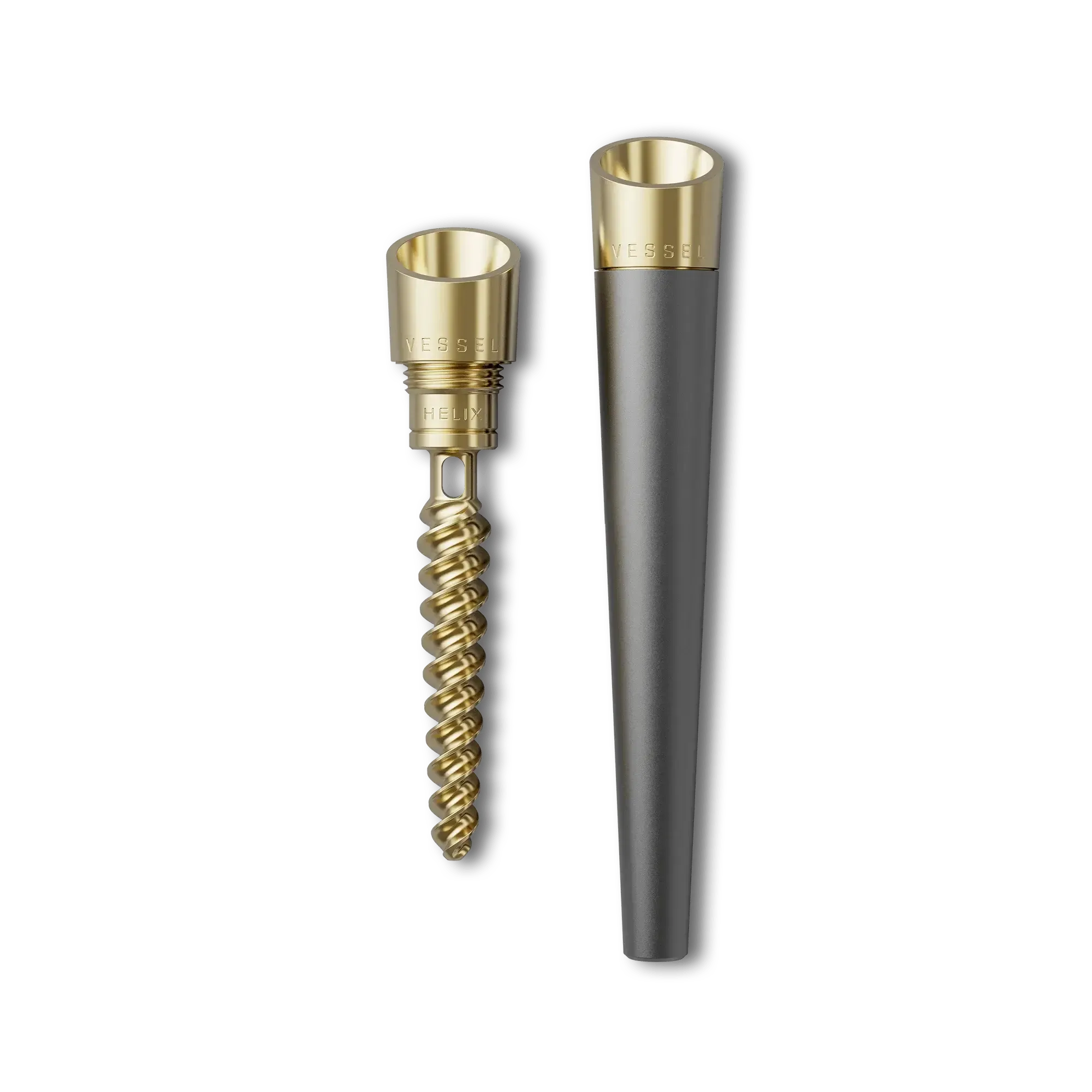 Vape pen Vessel design noir et or