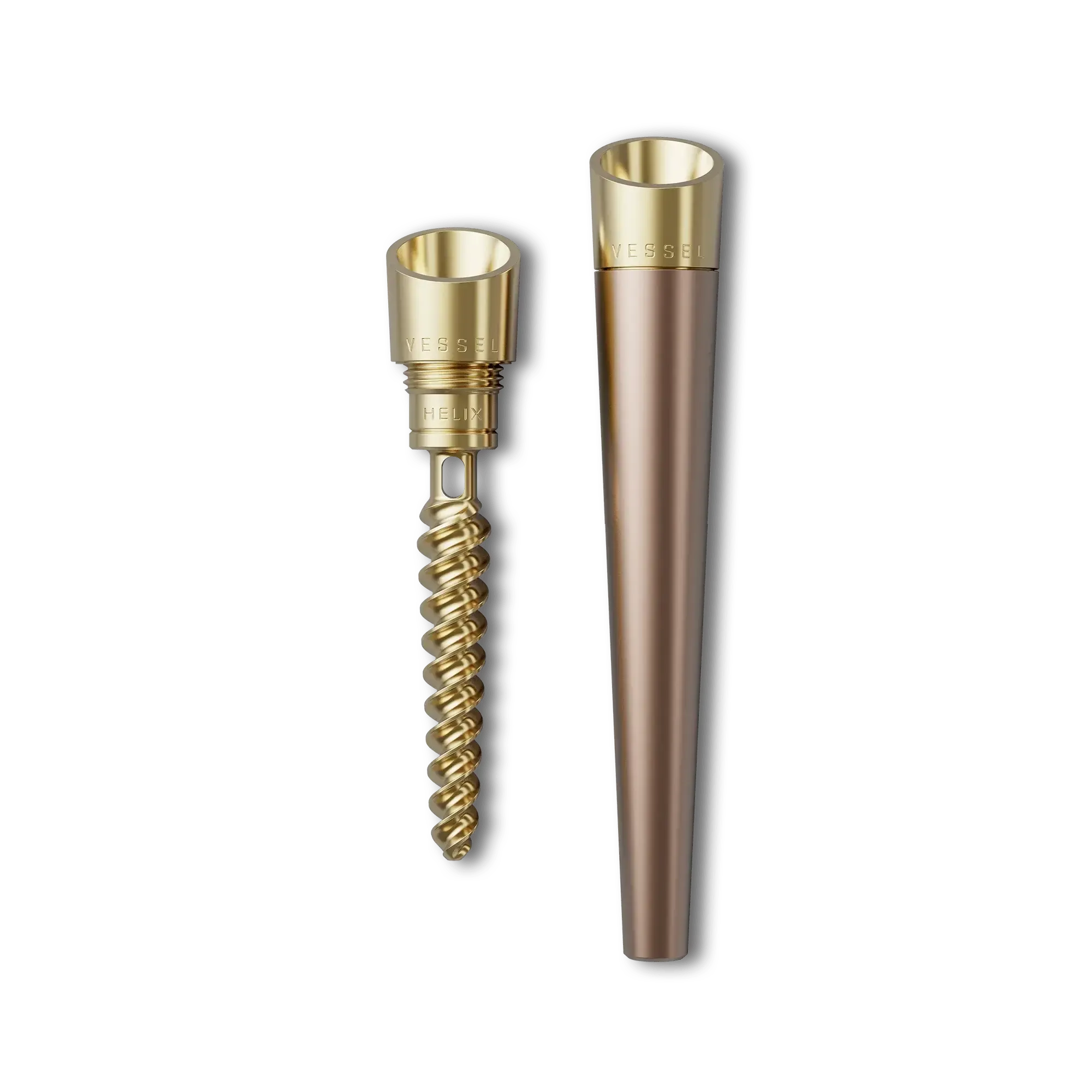 Pen Vessel avec embout Helix en or rose
