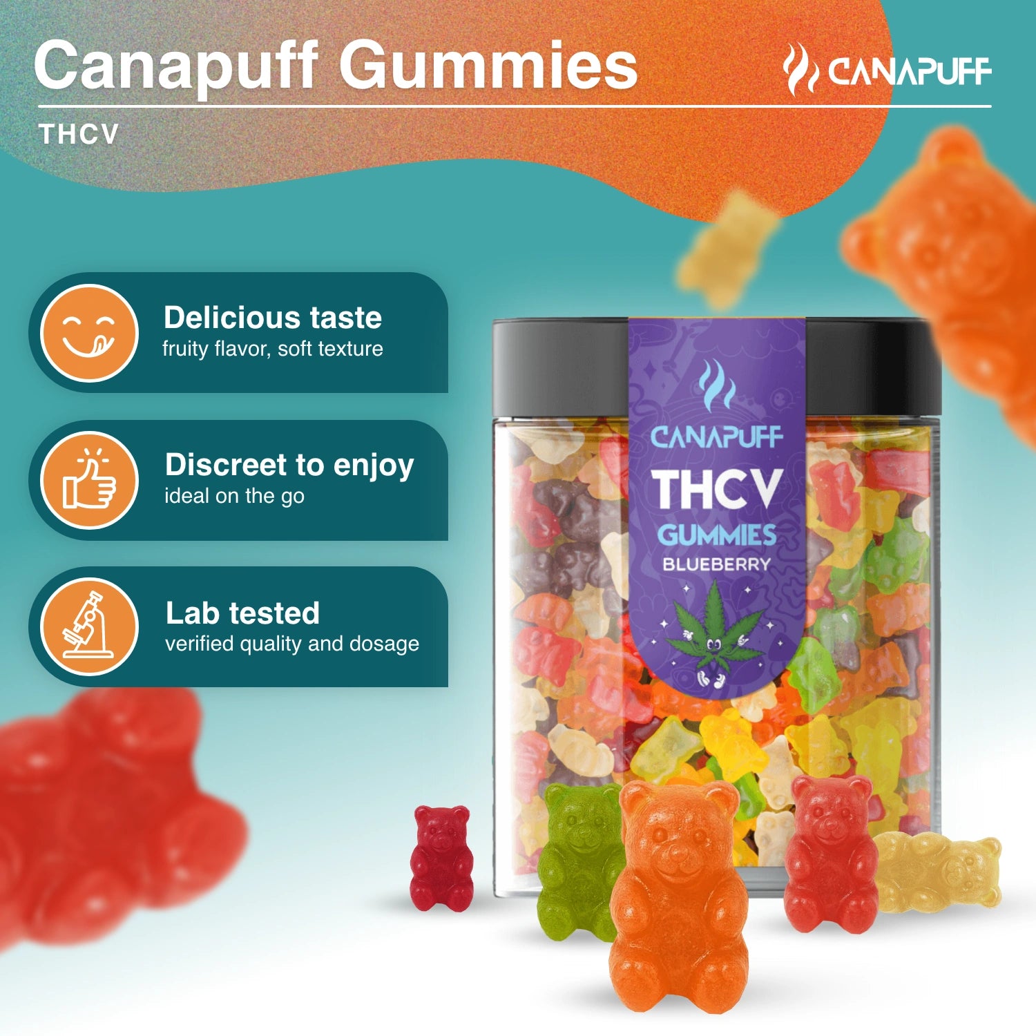THCv Gummies - Blueberry - Canapuff
