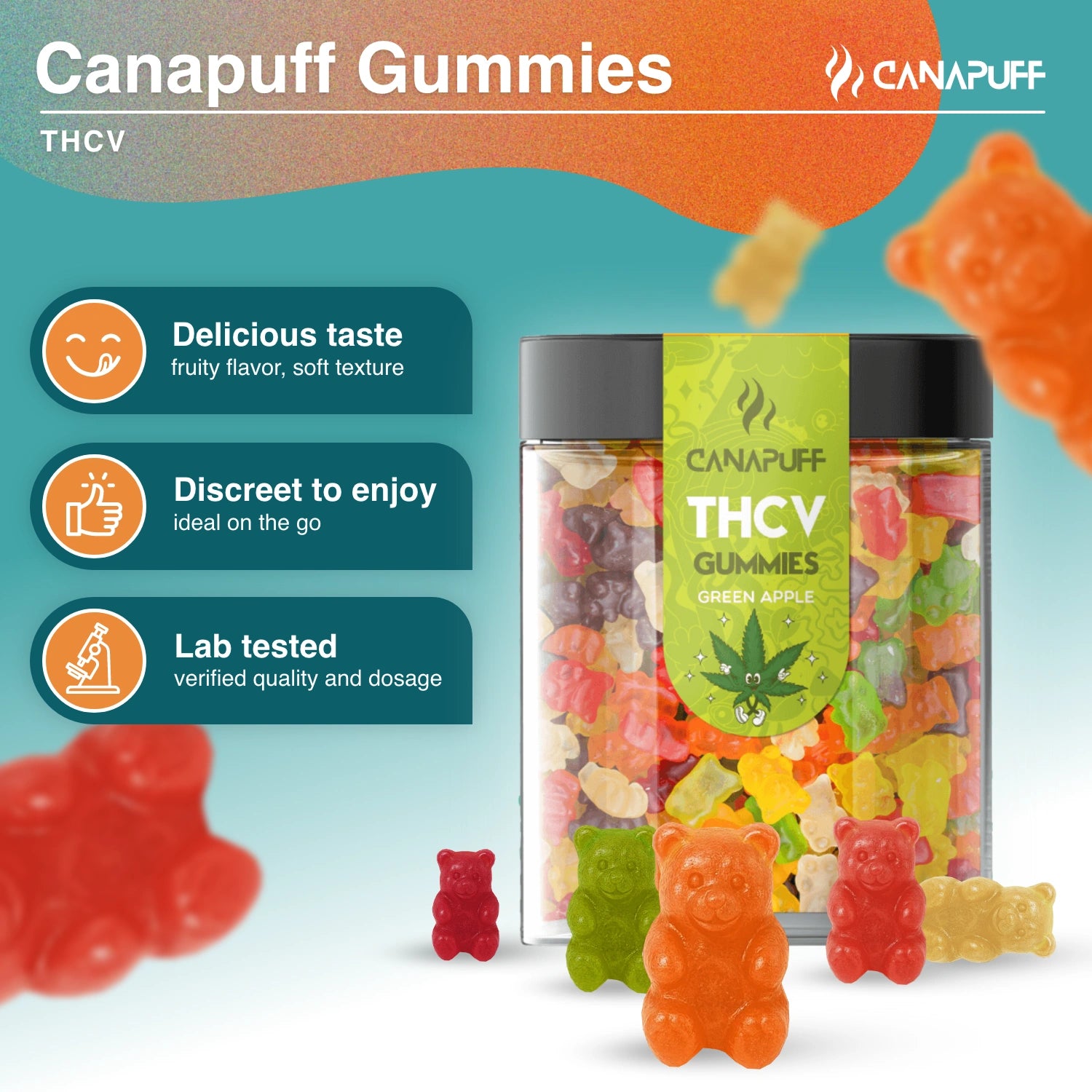 THCv Gummies - Green Apple - Canapuff