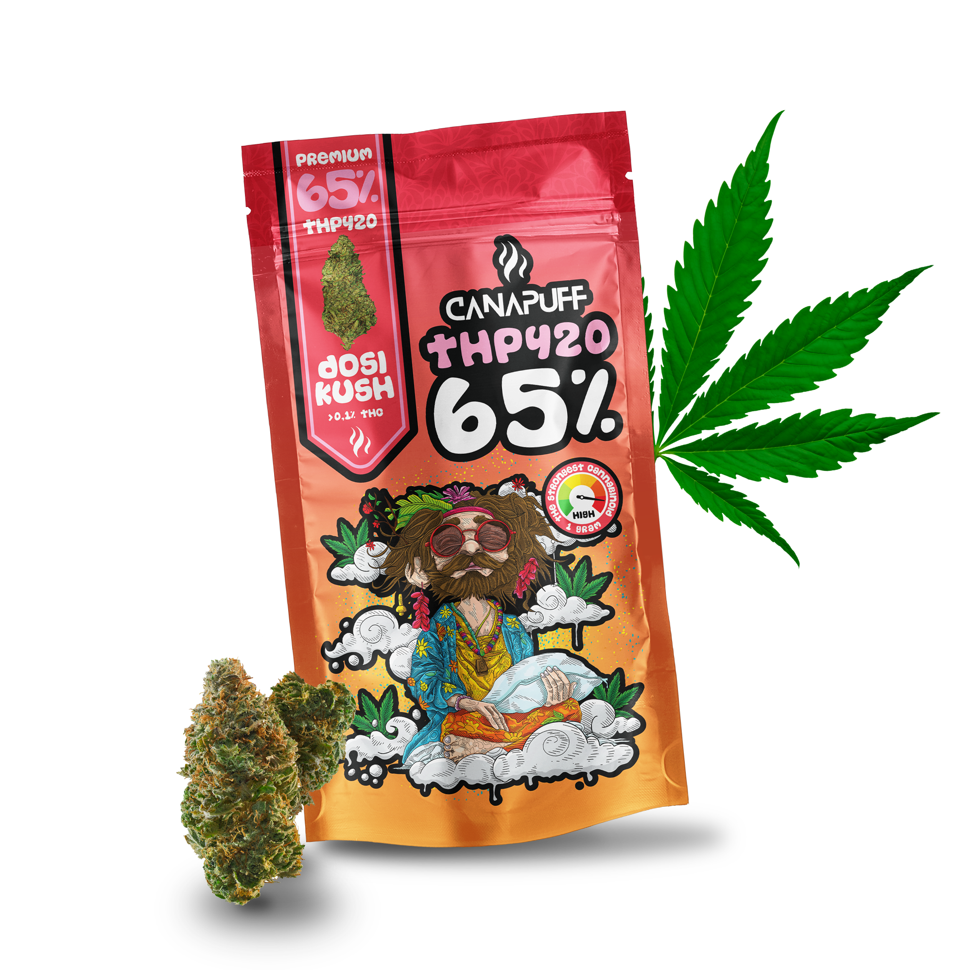 Canapuff - Dosi Kush 65% - THP420 Žiedai