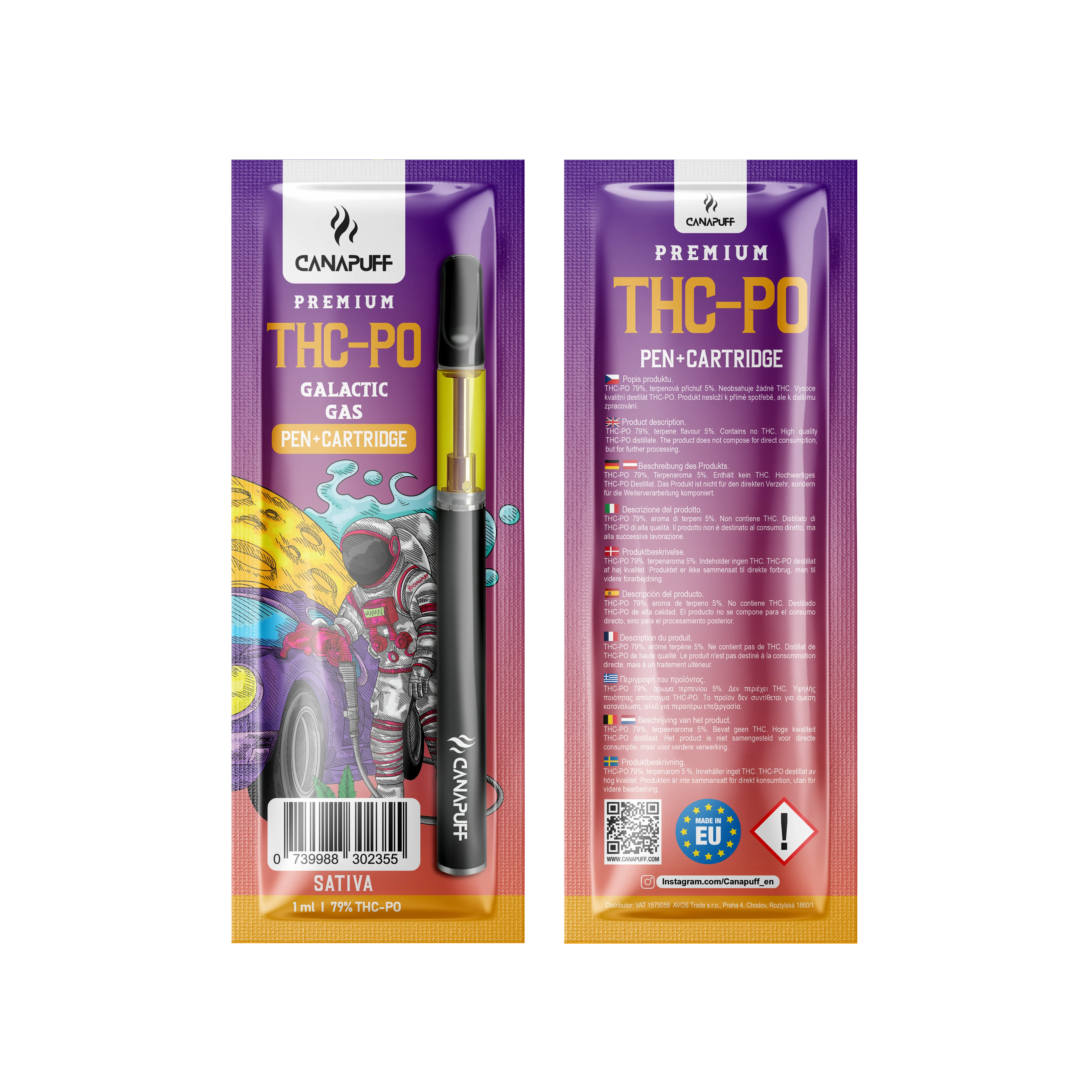 Canapuff Galactic Gas THC PO 79 peno kasetė