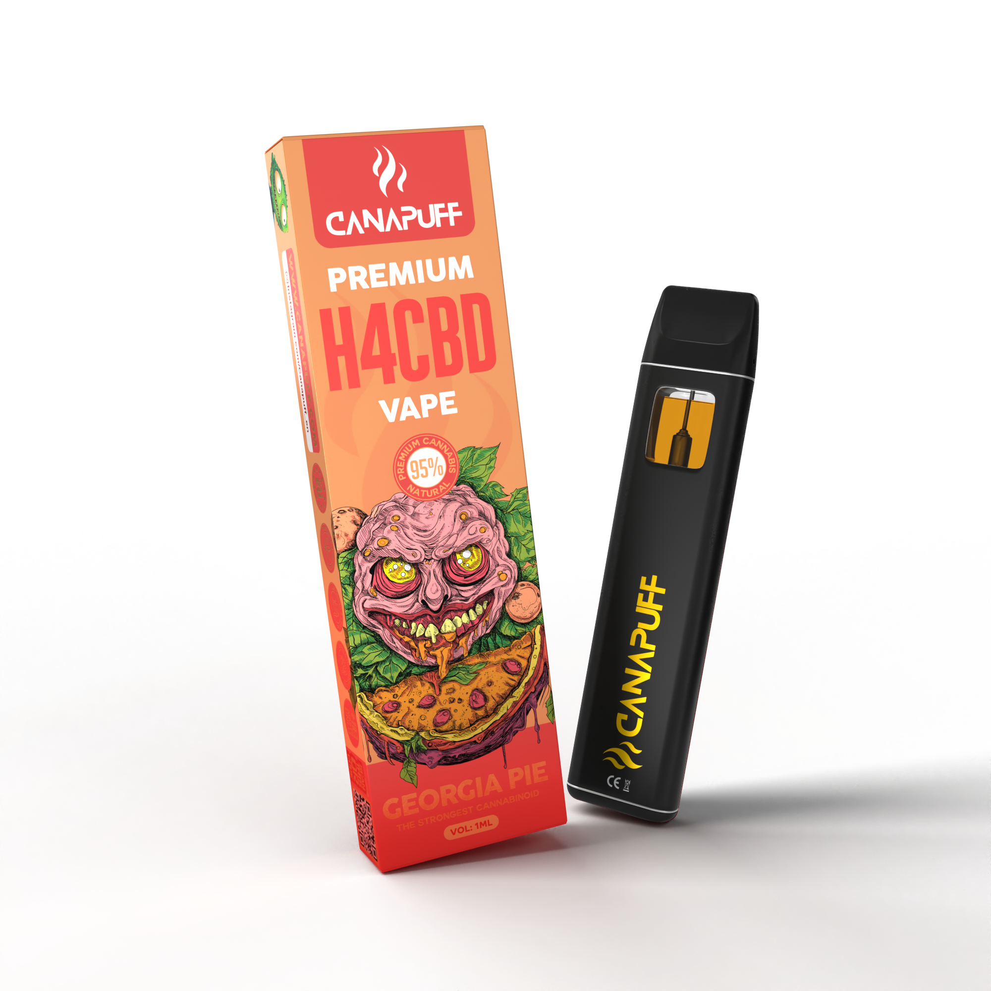 CRDP H4CBD CBGリキッド 1ml 4本/CBNCRDHCNPTHXE H4CBD Vape Cartridge - Georgia Pie 96%