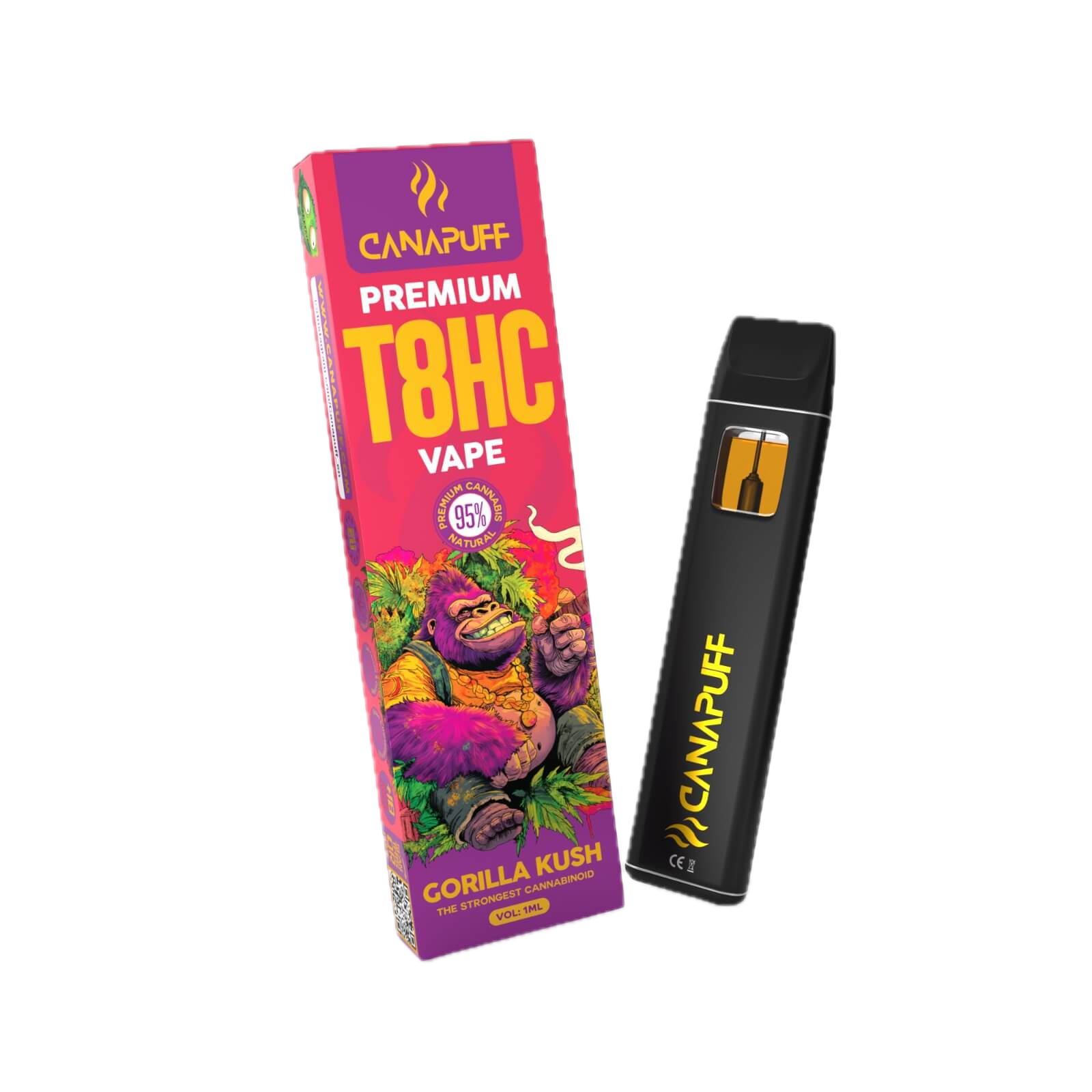 Gorilla Kush 95% T8HC Vape 1ml Detalles Completos | ✨