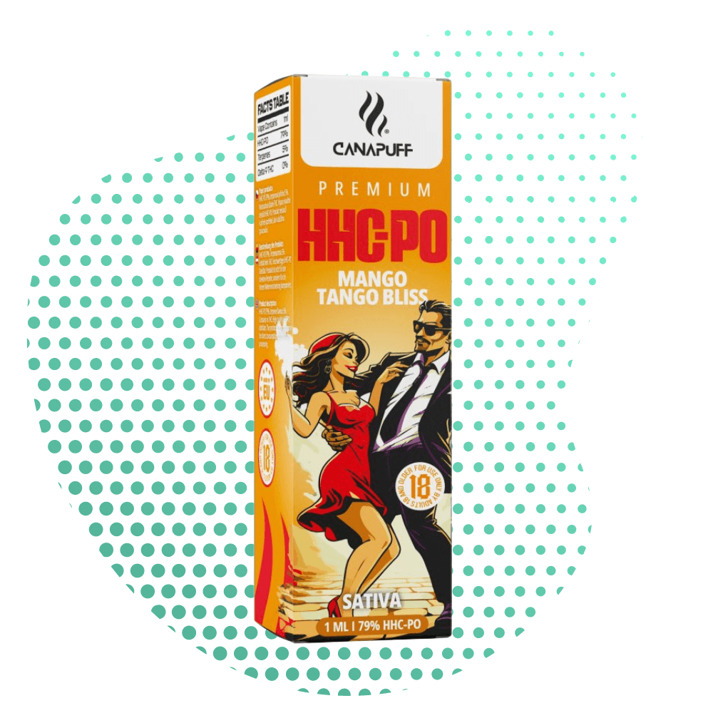 Mango Tango Bliss 79% HHC PO Canapuff EENMALIG GEBRUIK 1ml