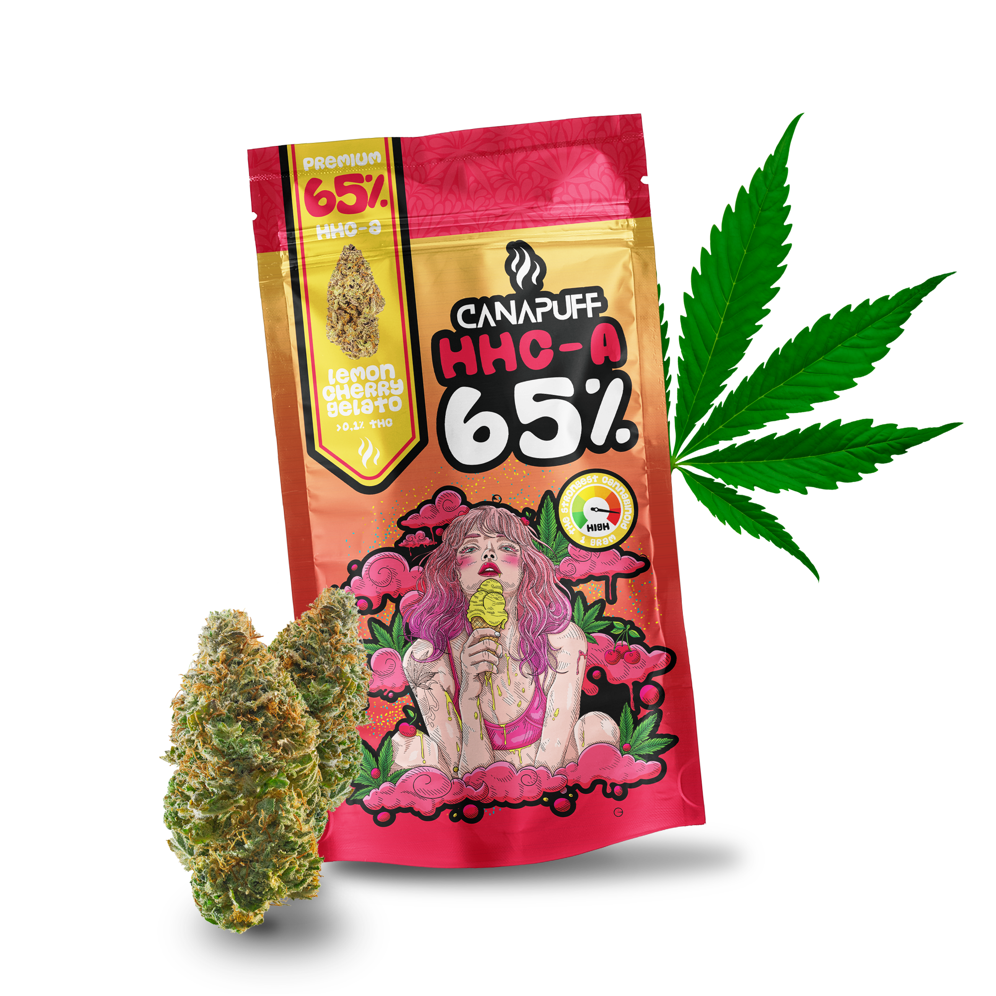 Canapuff - Lemon Cherry Gelato 65% - HHC-A Flowers