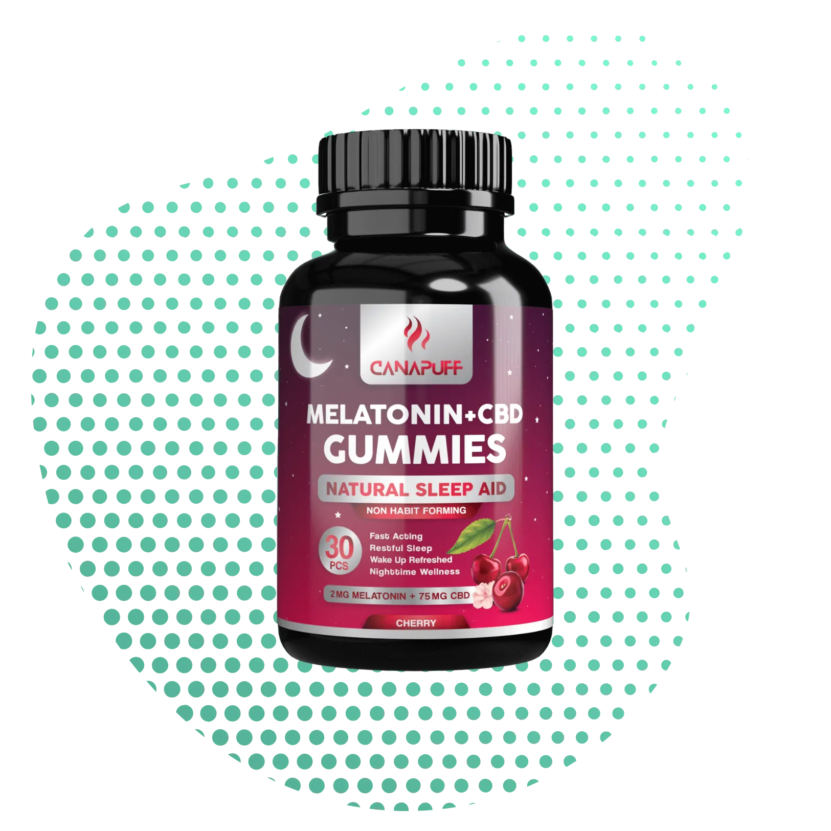 Melatonin+CBD Gumicukorkák - Cherry-Canapuff