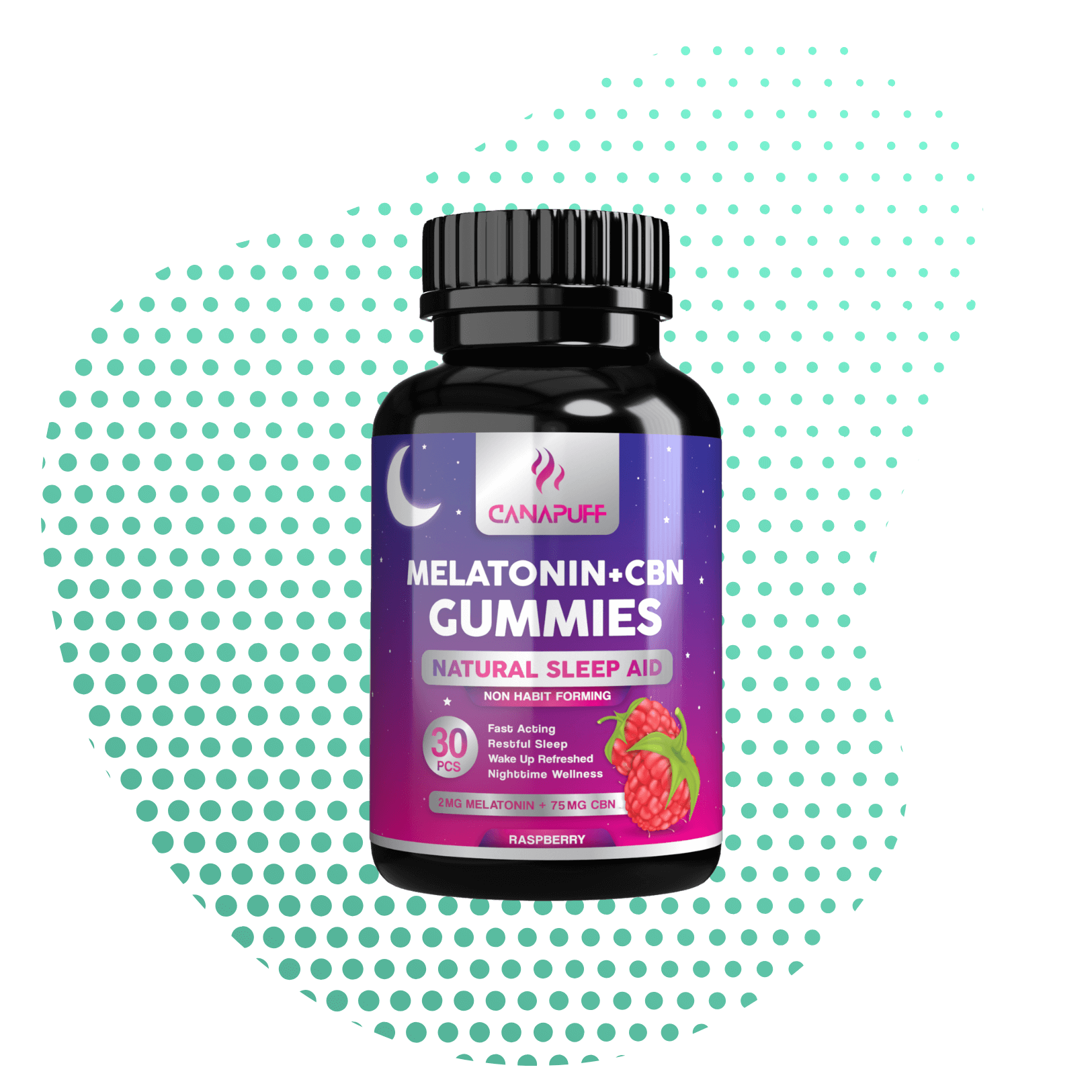 Melatonin + CBN Gumicukorkák - Málna