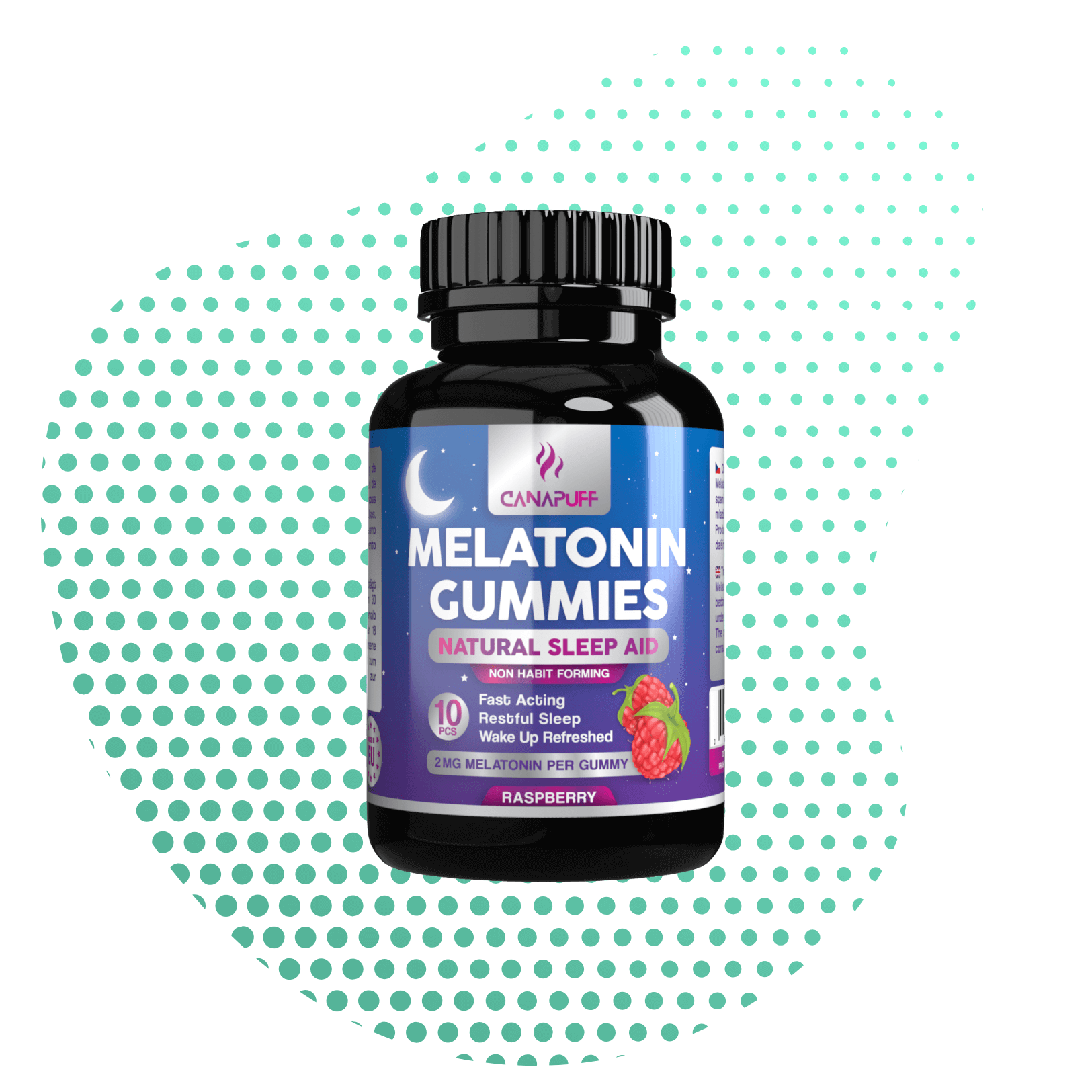 Melatonin Gumicukorkák - Málna-Canapuff