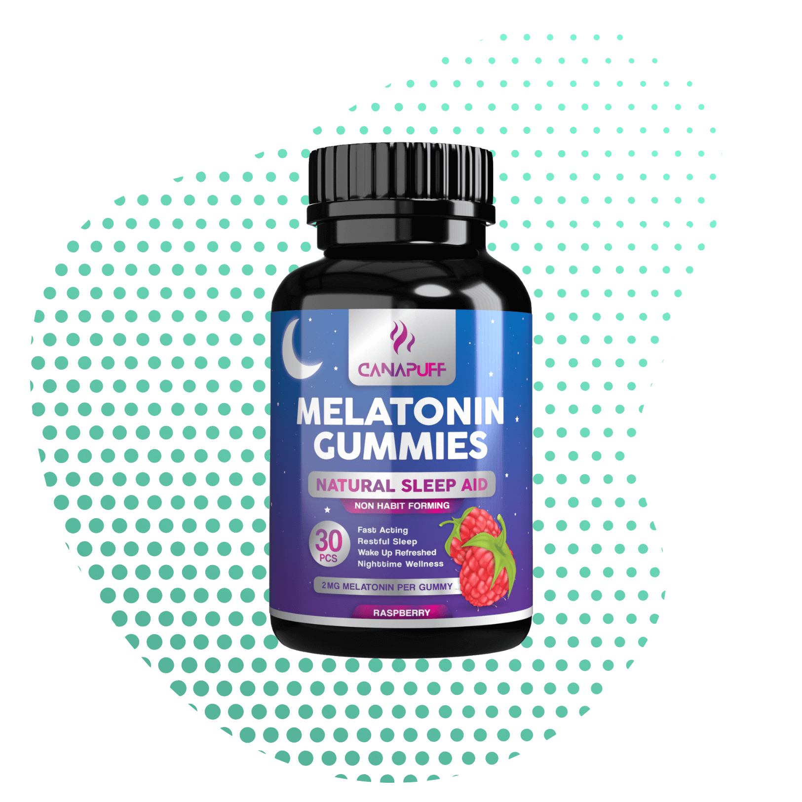 Melatonin Gumicukorkák - Málna-Canapuff