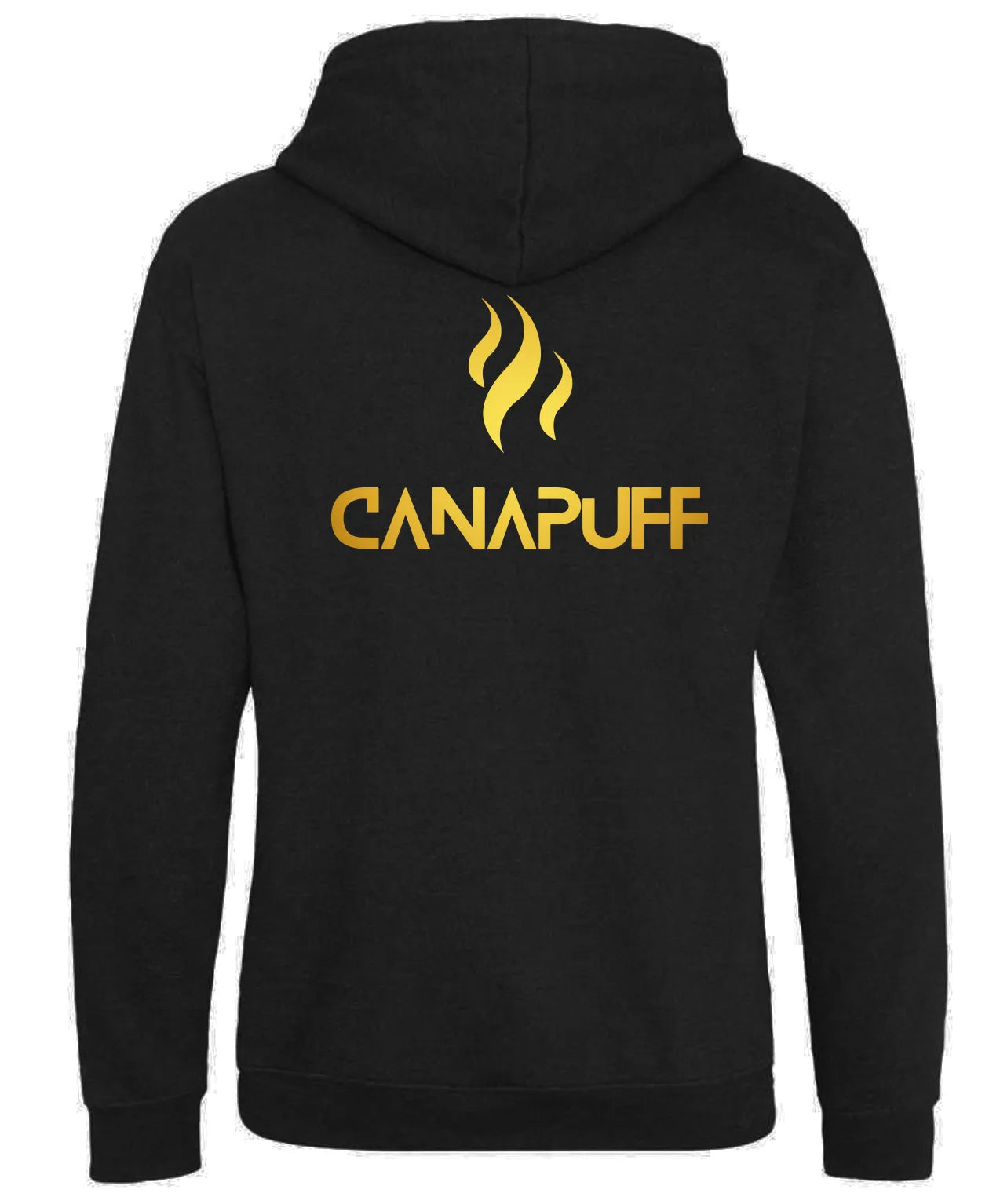 Πράσινο hoodie με κίτρινο λογότυπο Canapuff μπροστά