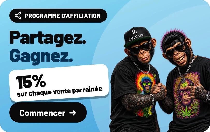 Programme d'affiliation: Partagez. Gagnez. 15% sur chaque vente parrainée. Commencer