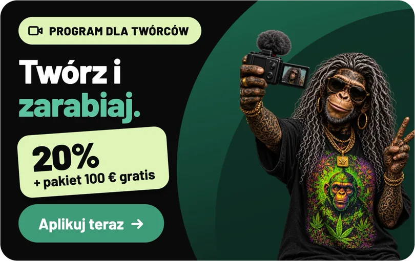 Program dla twórców: Twórz i zarabiaj. 20% + pakiet 100 € gratis. Aplikuj teraz
