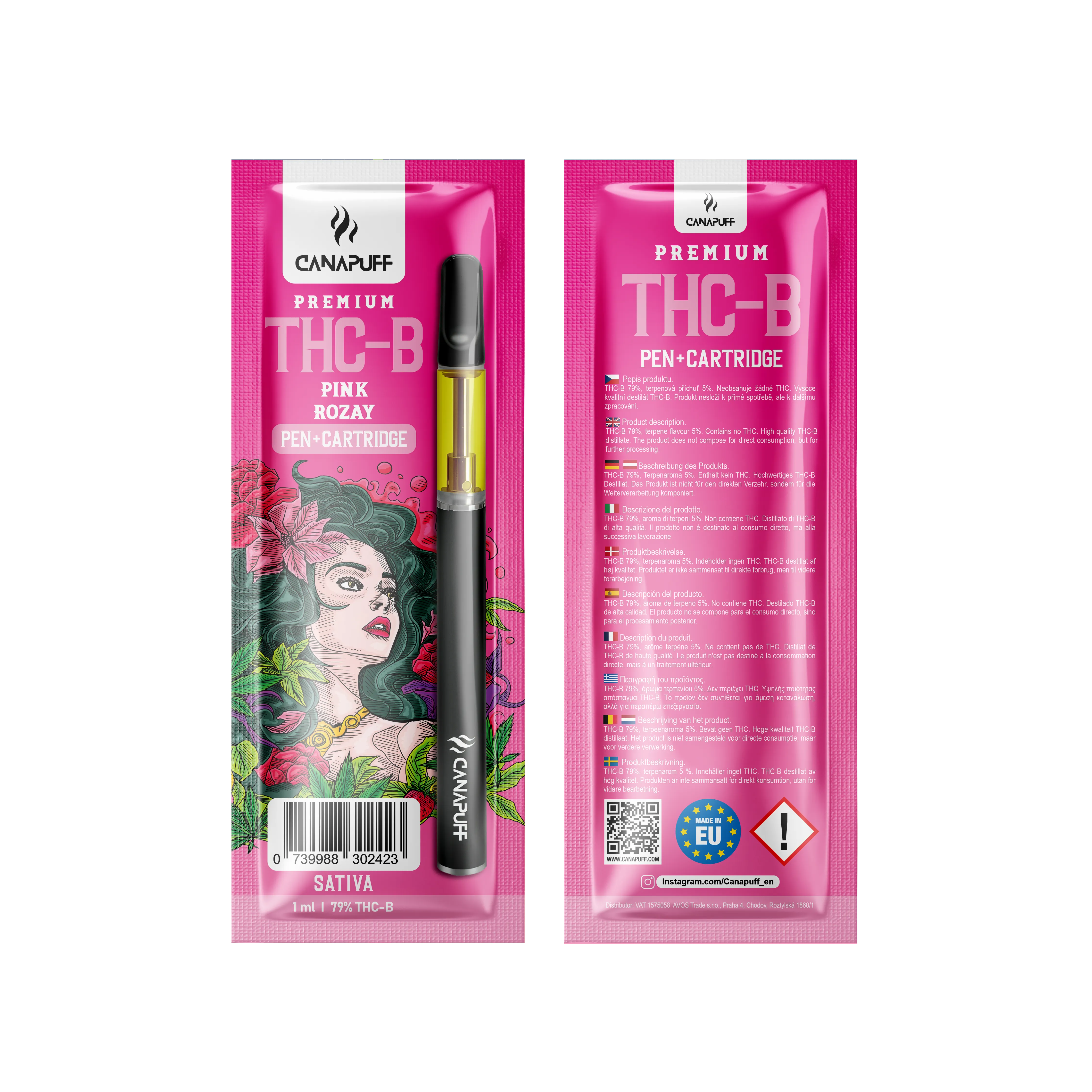 canapuff pink rozay thc b 79 pen kasetė