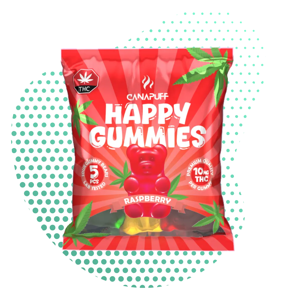 THC Gummies Raspberry-Canapuff