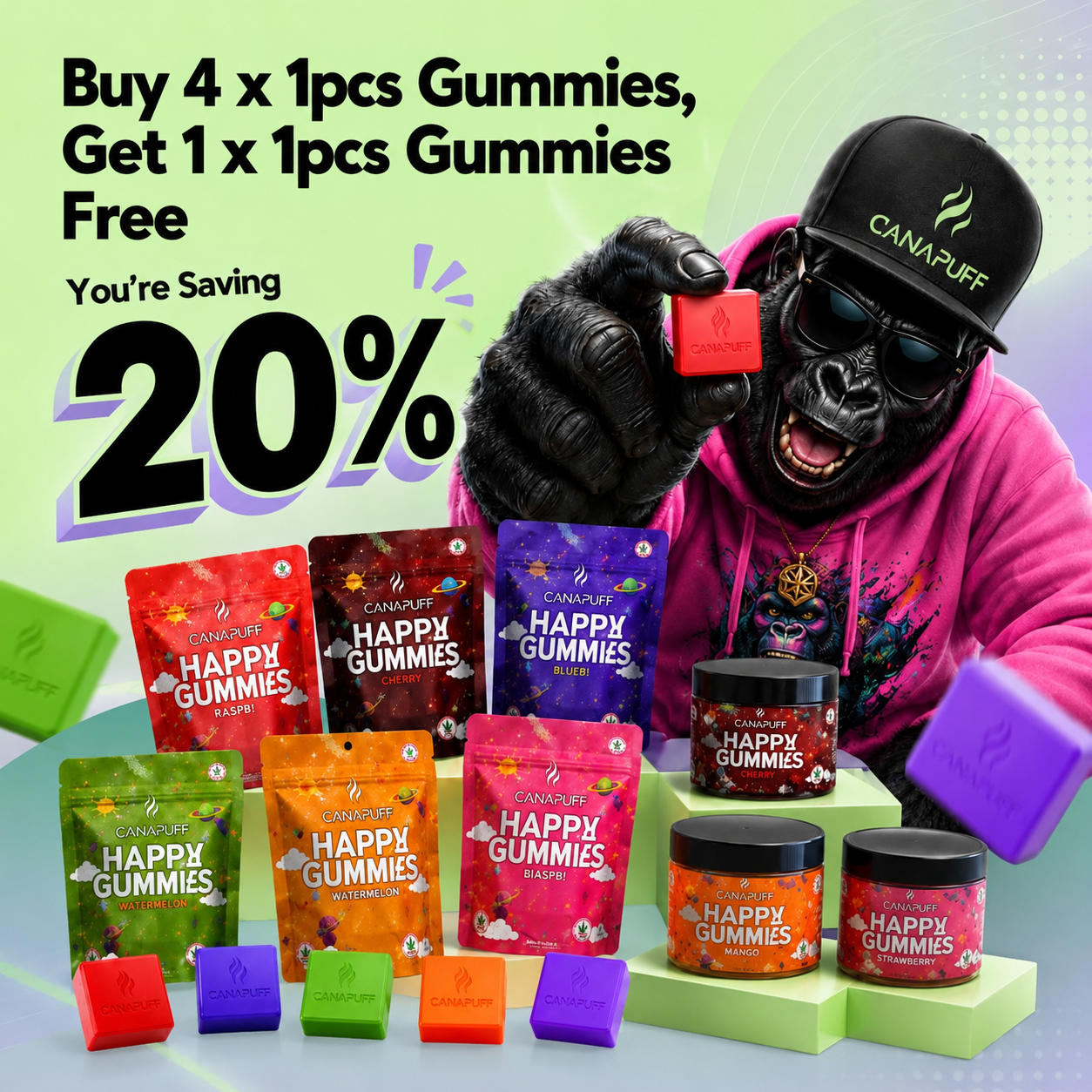Gummy Bundle: Kup 4 a 1 zdarma