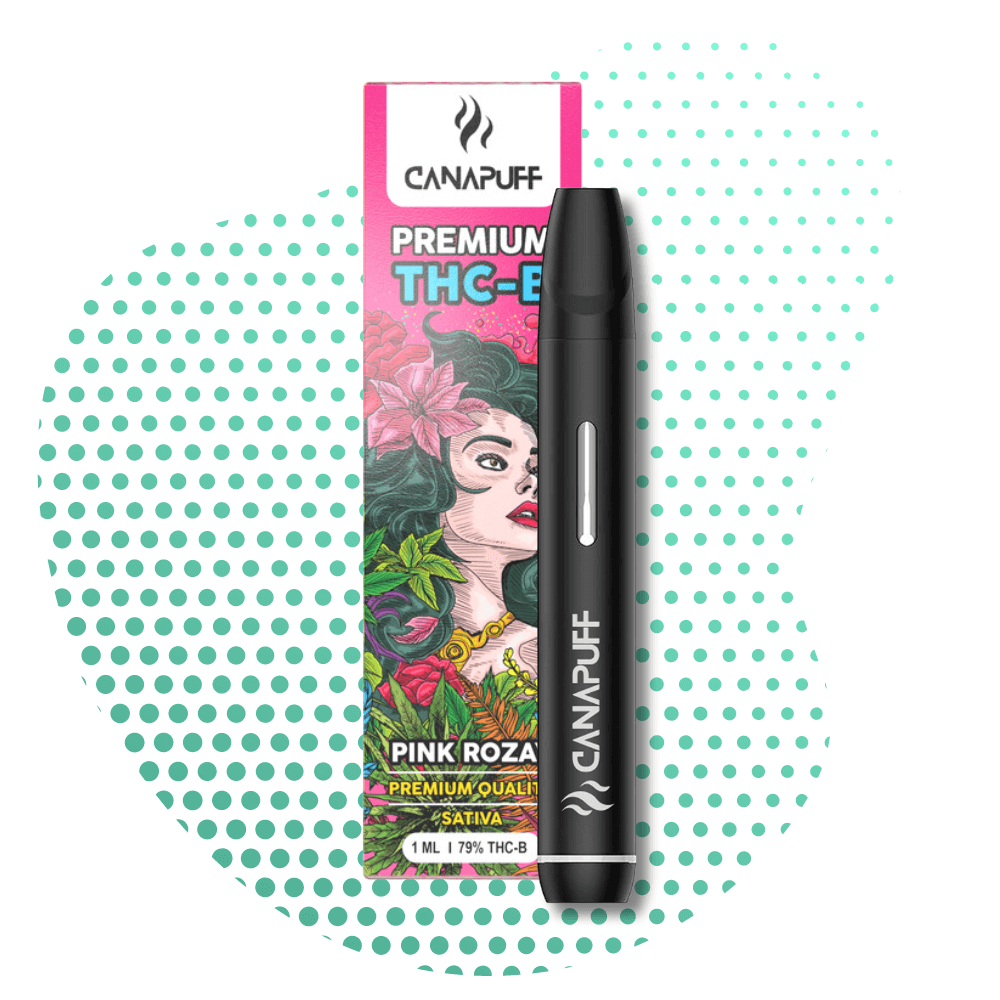 Pink Rozay 79% THC B Canapuff Engångsbruk 1ml