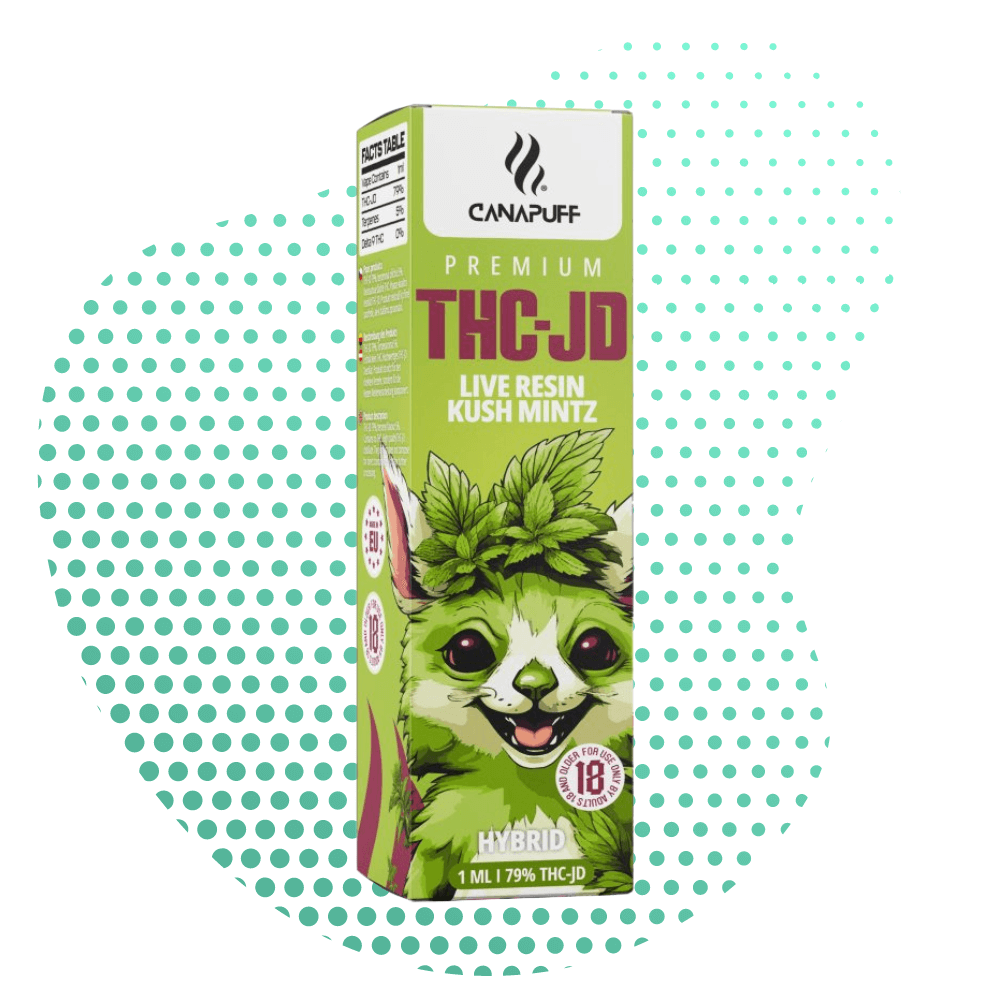 Kush Mintz 79% THC JD Canapuff EngÄngsbruk 1ml