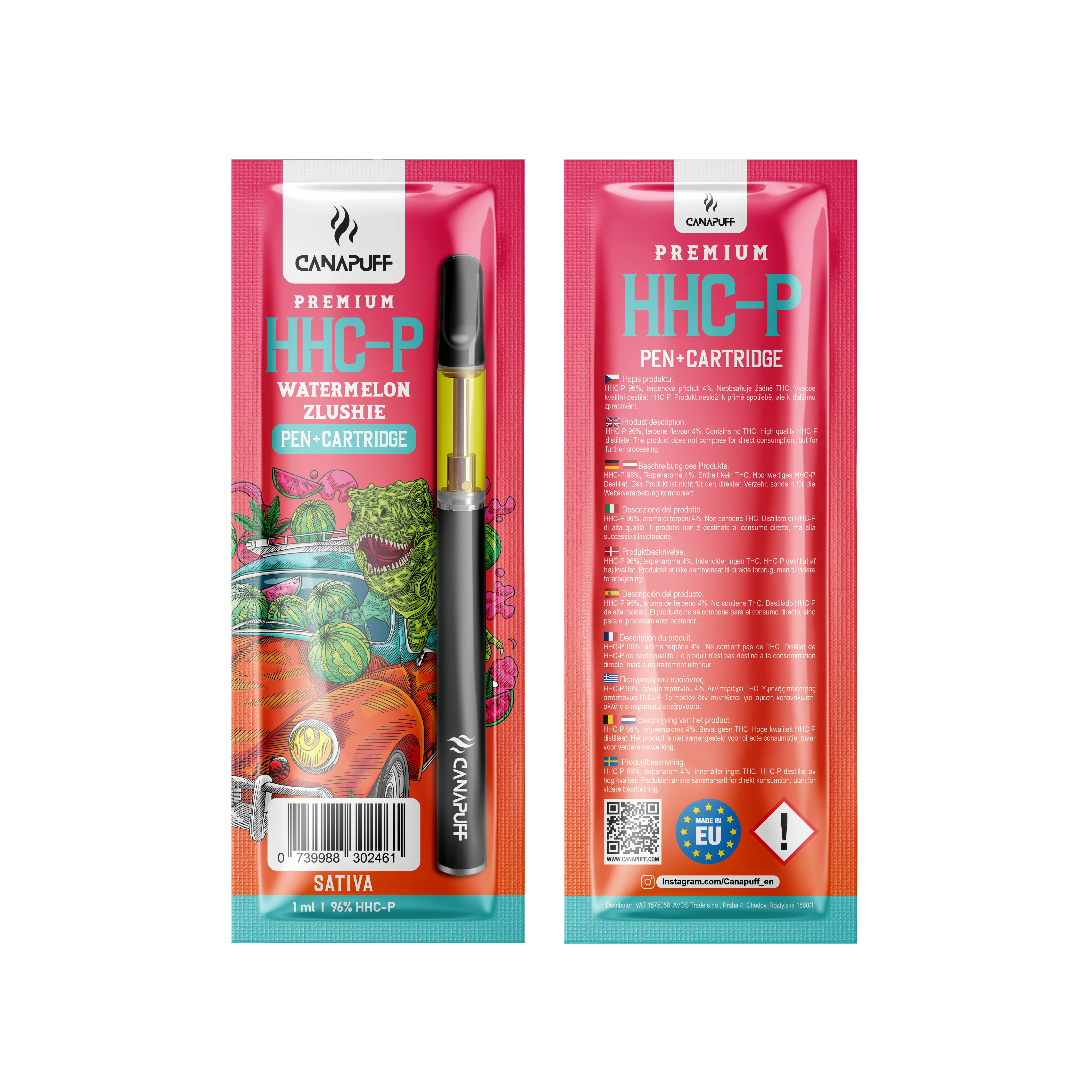Canapuff Watermelon Zlushie HHC P 96 Pen Cartouche