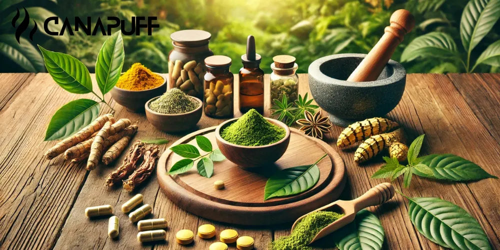 alternative al kratom, erbe naturali, sollievo dal dolore, aumento di energia