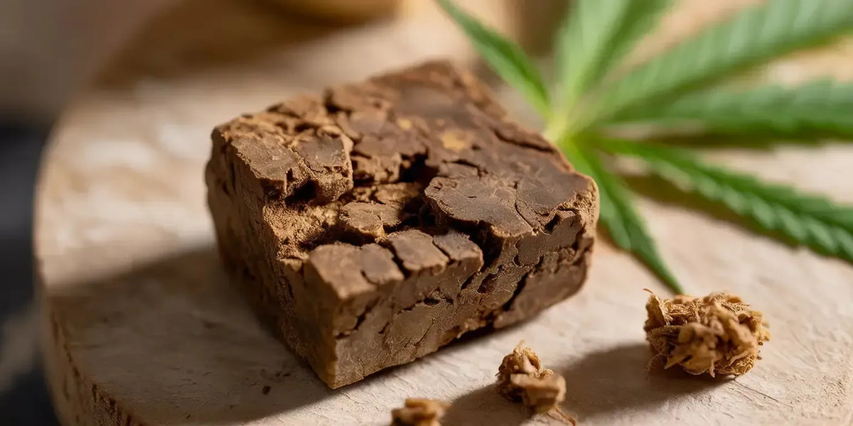 Κοντινό πλάνο του CBD Hash