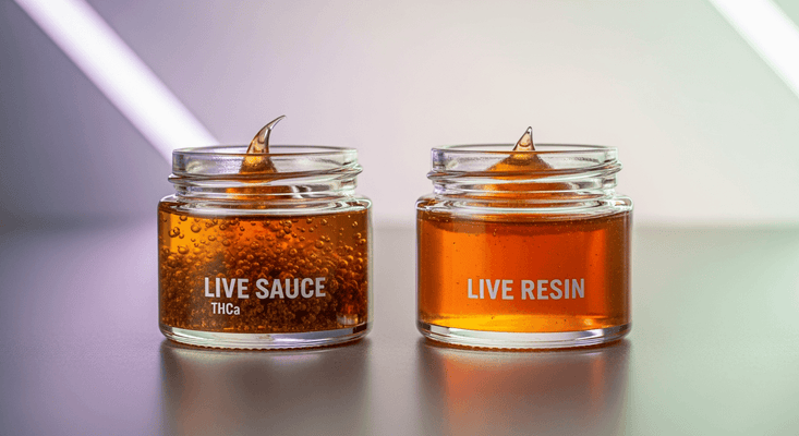 Live Sauce срещу Live Resin: Каква е разликата и кое е по-добро за теб?