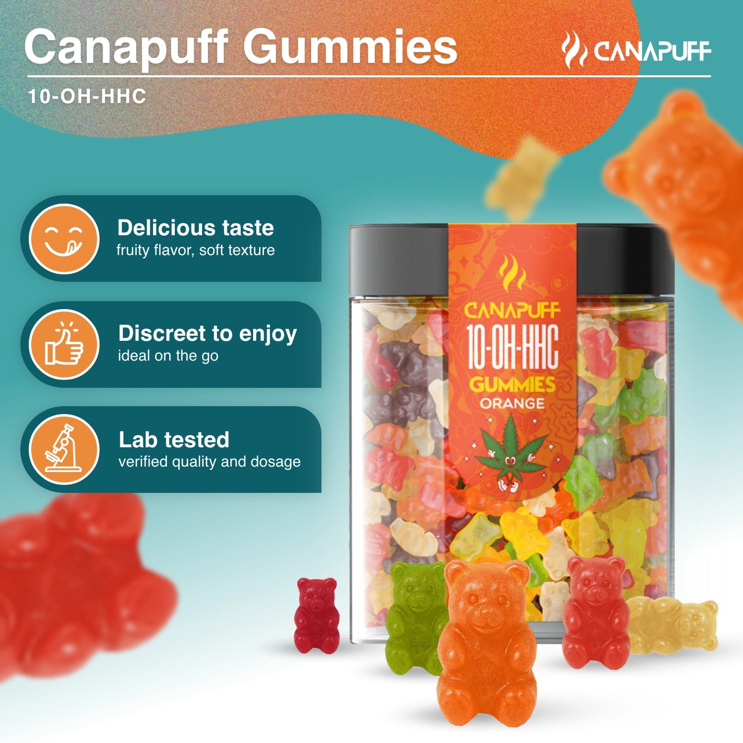 10-OH-HHC Gummies - Orange - Canapuff