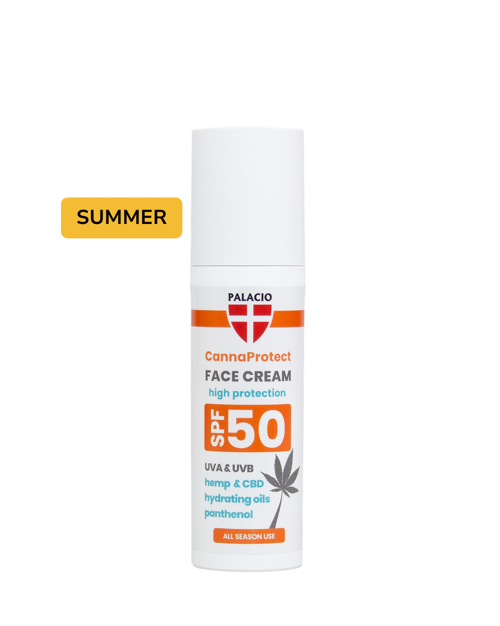 CannaProtect Crema Facial SPF50 con cáñamo 50ml Palacio