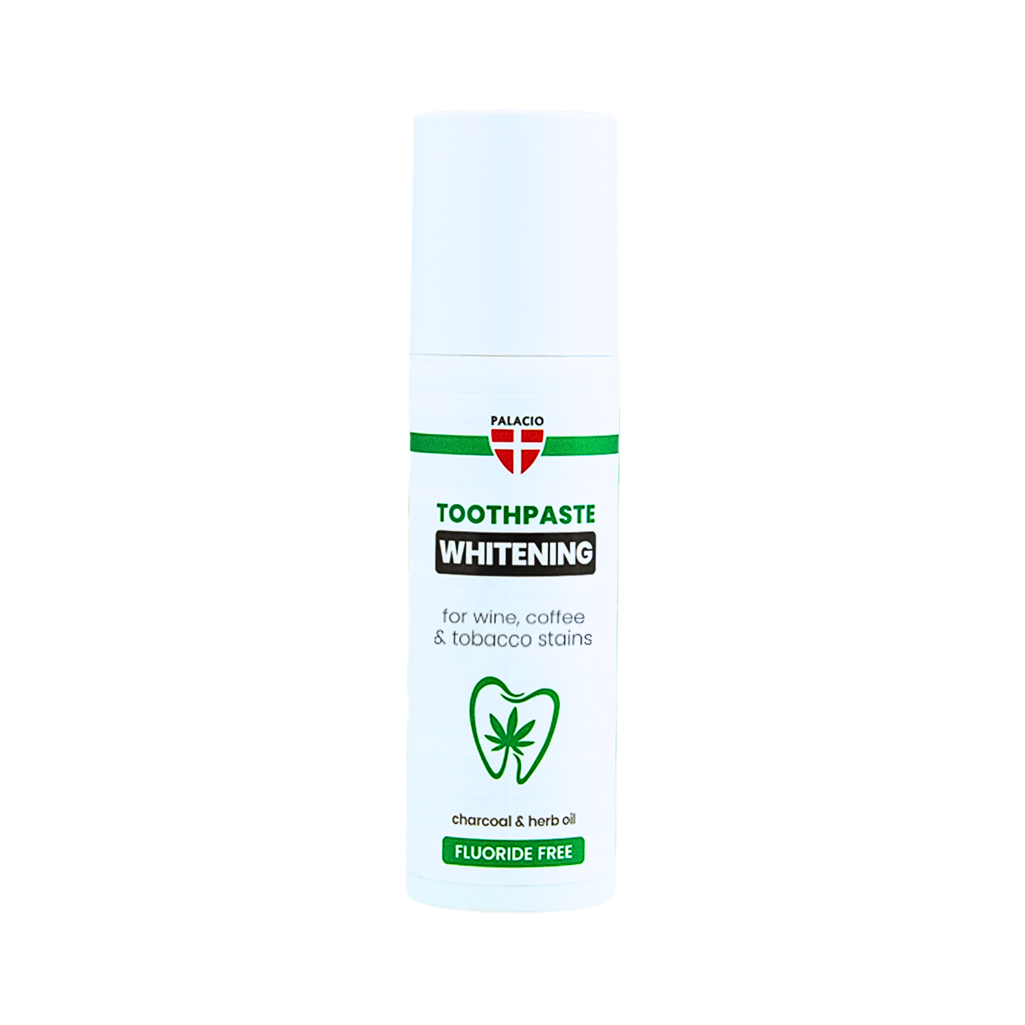 Whitening toothpaste with hemp oil and activated charcoal, 75 g - Palacio