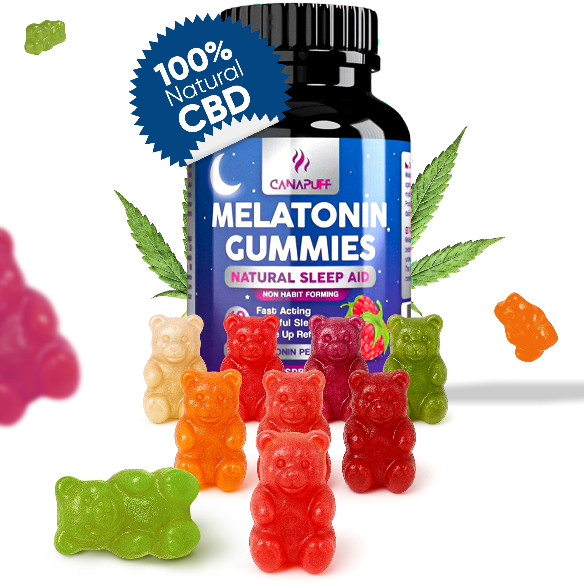 Melatonin gummibitar - hallon