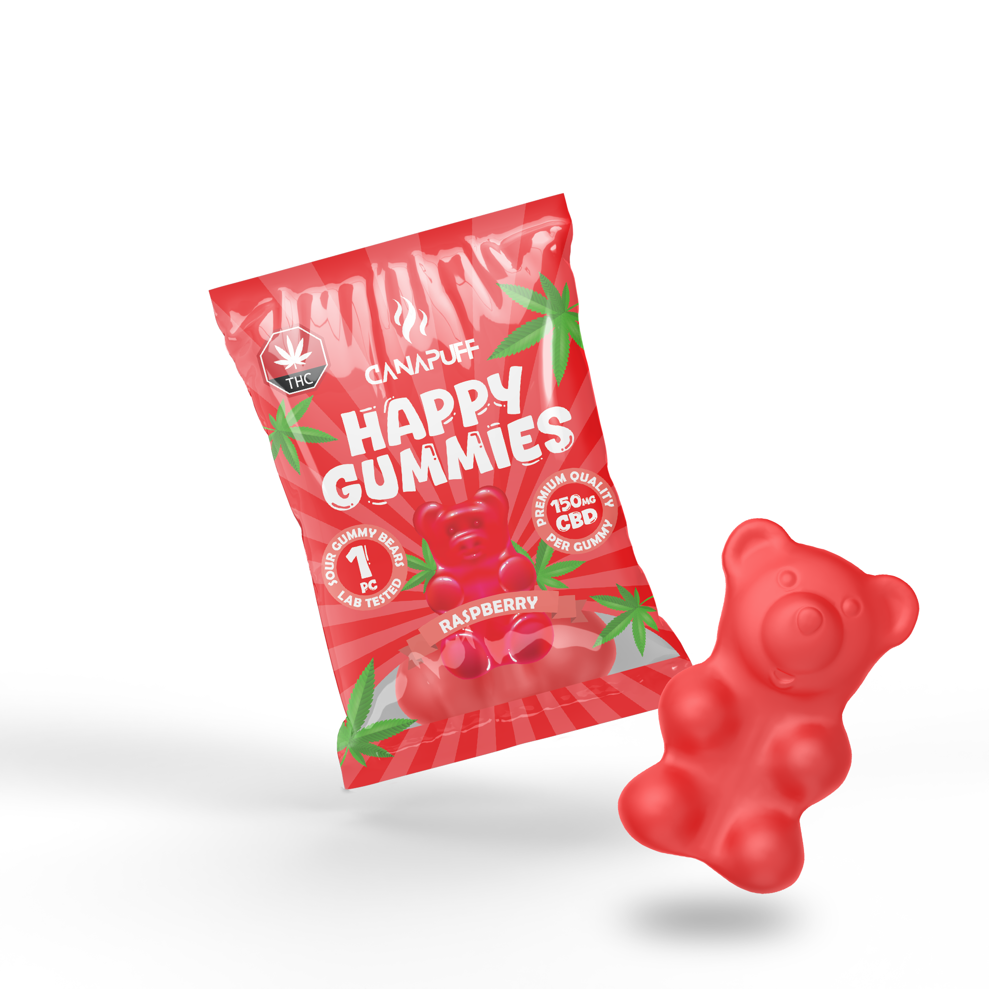 Canapuff - CBD Gummies - Lampone