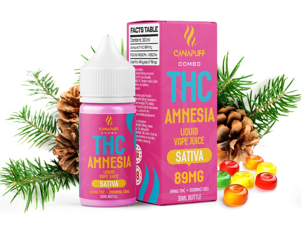 Líquido THC 89mg THC/2000mg CBG - Amnesia - 30ml