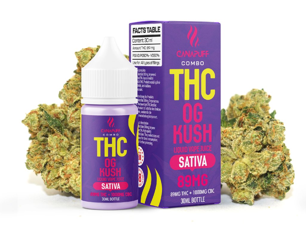 Líquido THC 89mg THC/1000mg CBC - OG Kush - 30ml