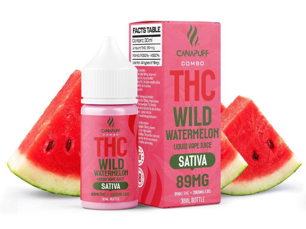 Wild Watermelon, juicy flavor & strong effects - Liquid 89mg Wild Watermelon, juicy flavor & strong effects - Liquid 89mg
