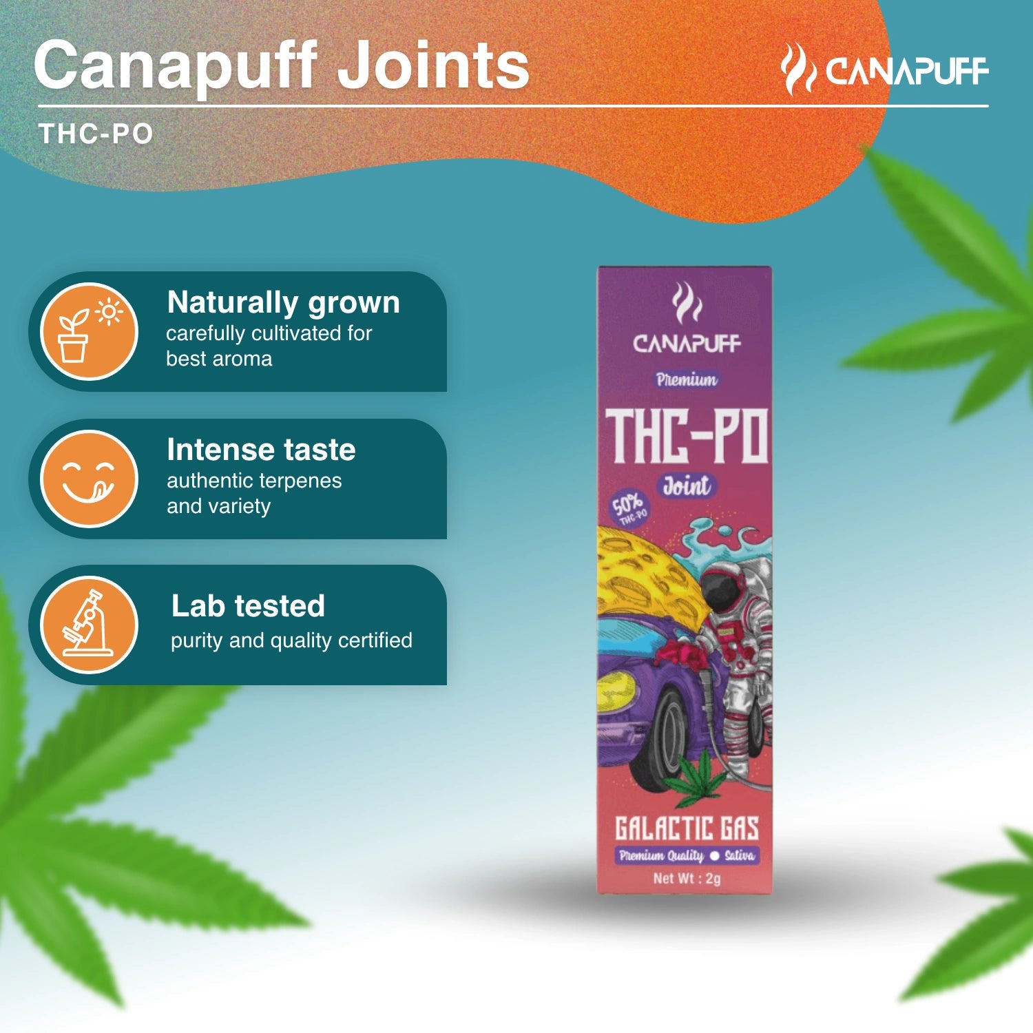 THC-PO Joint Galactic Gas 50% 2g - Canapuff