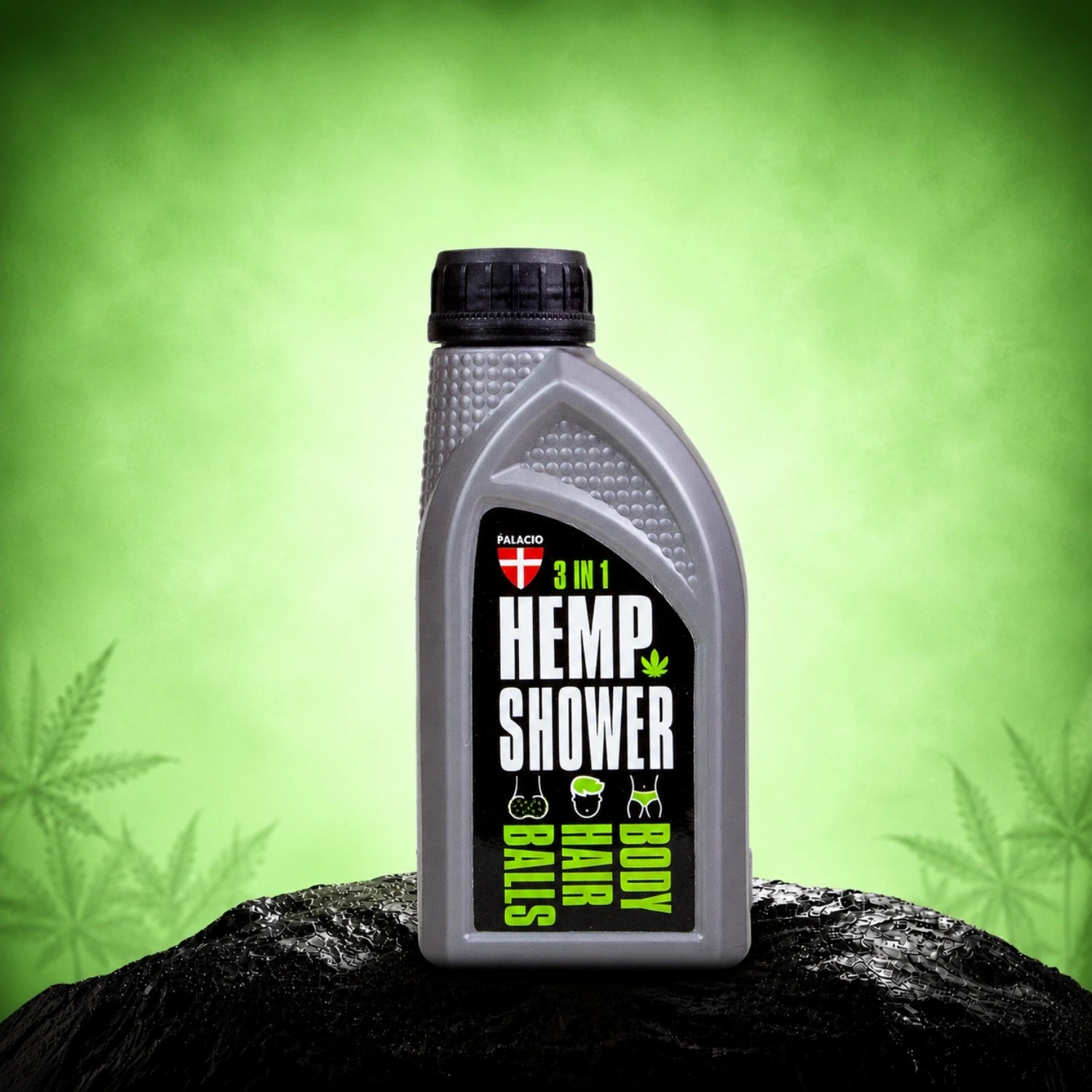 Palacio 3i1 Hamp Shower Gel til mænd, 500ml