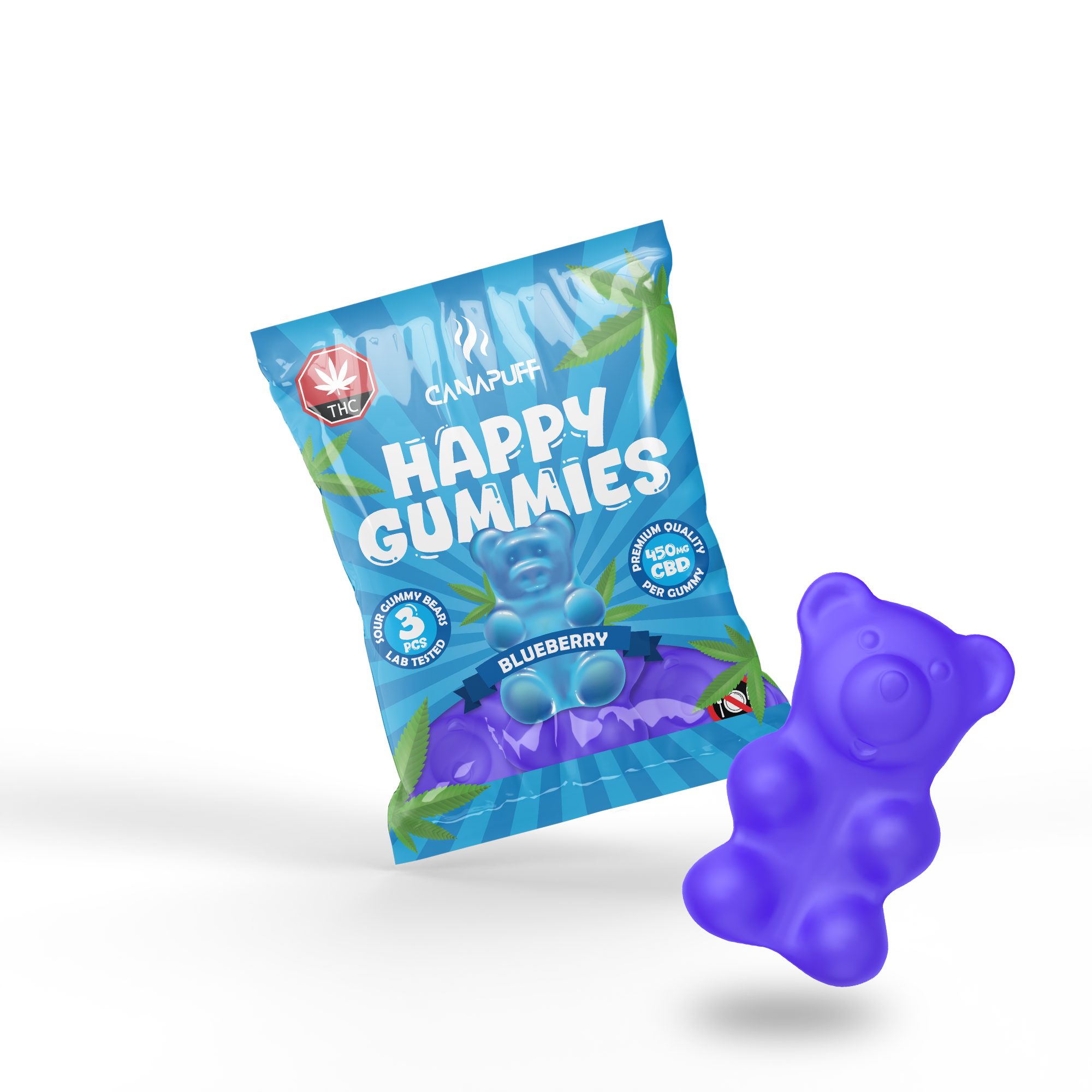 Canapuff - CBD Gummies - Mirtillo