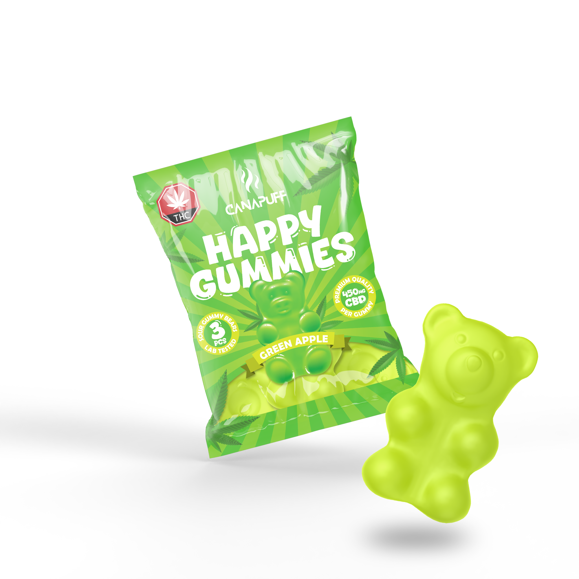 Canapuff - CBD Gummies - Mela Verde