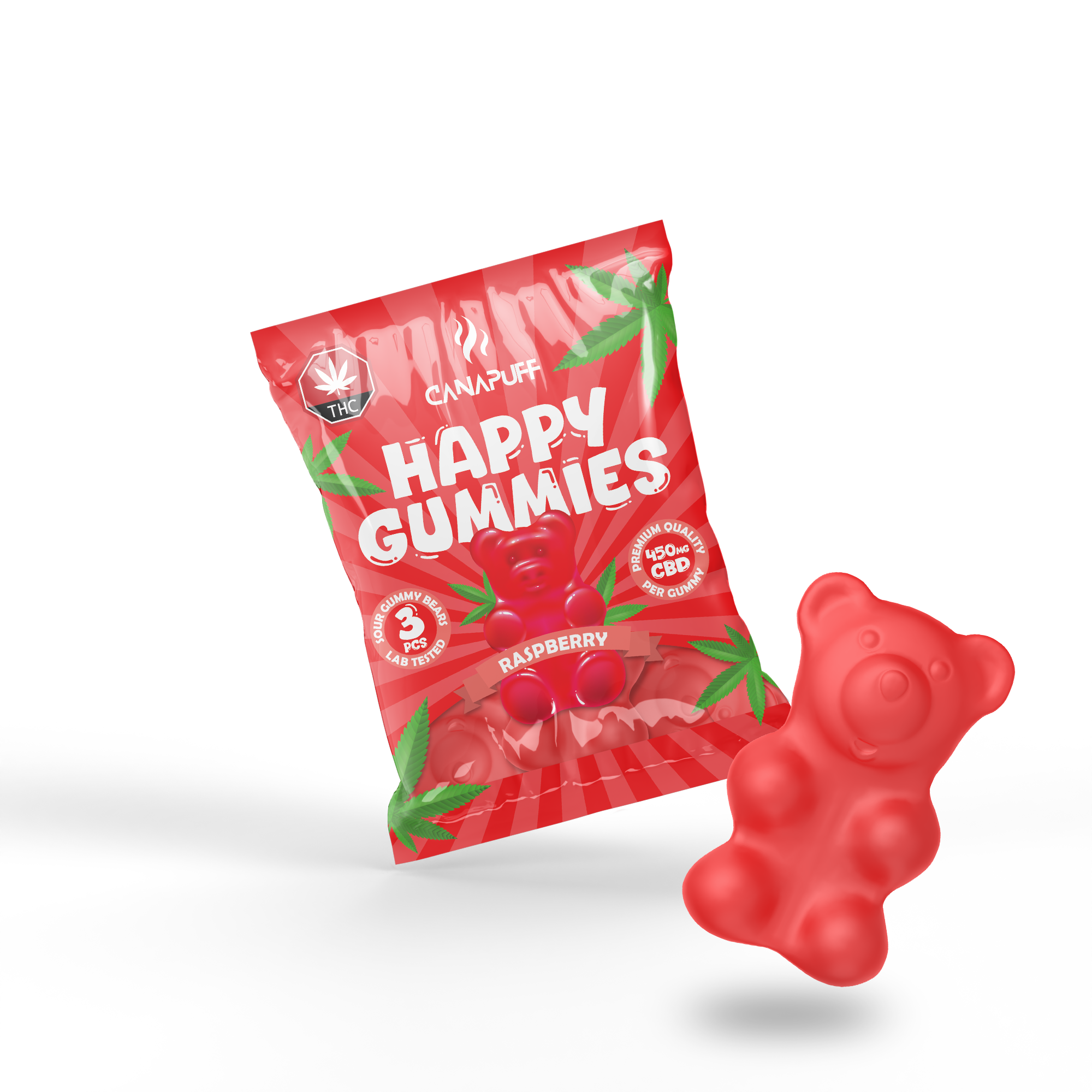Canapuff - CBD Gummies - Lampone