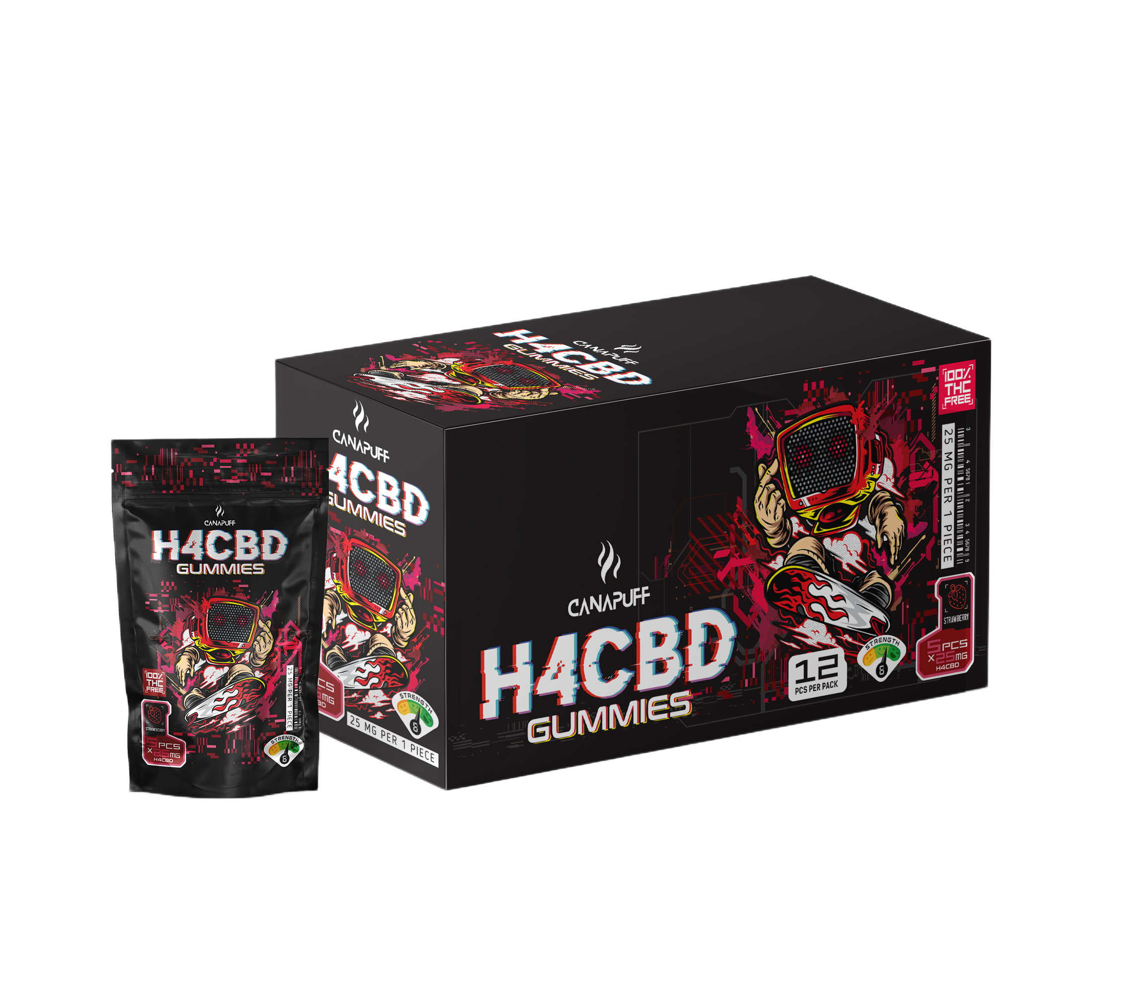 H4CBD Жувальні цукерки Strawberry