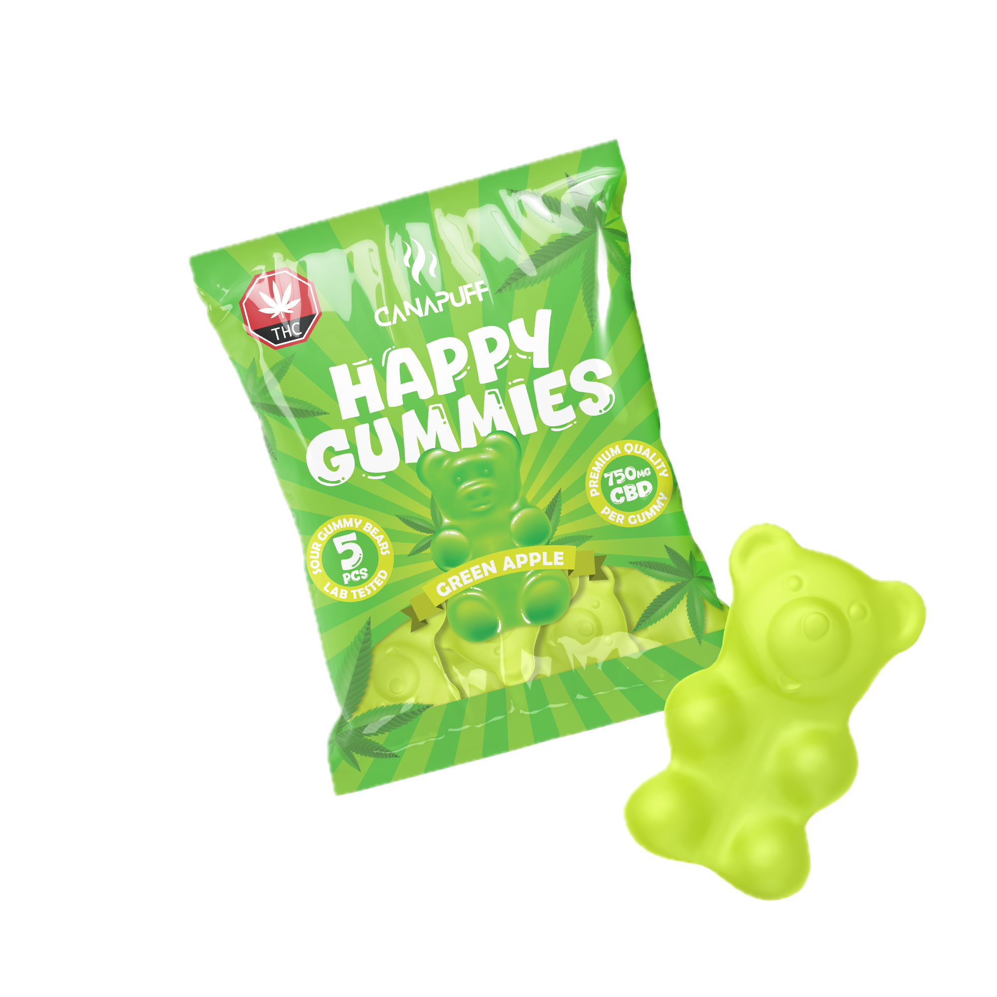 CBD Gummies Πράσινο μήλο