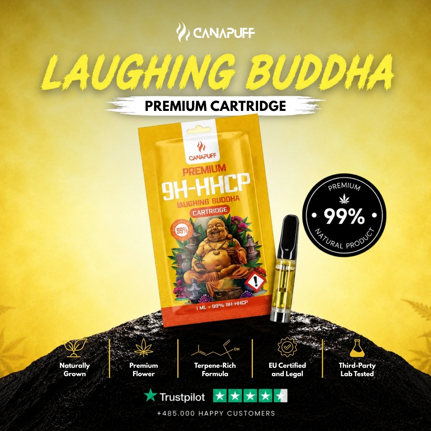 9h-HHCP Патрон Laughing Buddha 99%