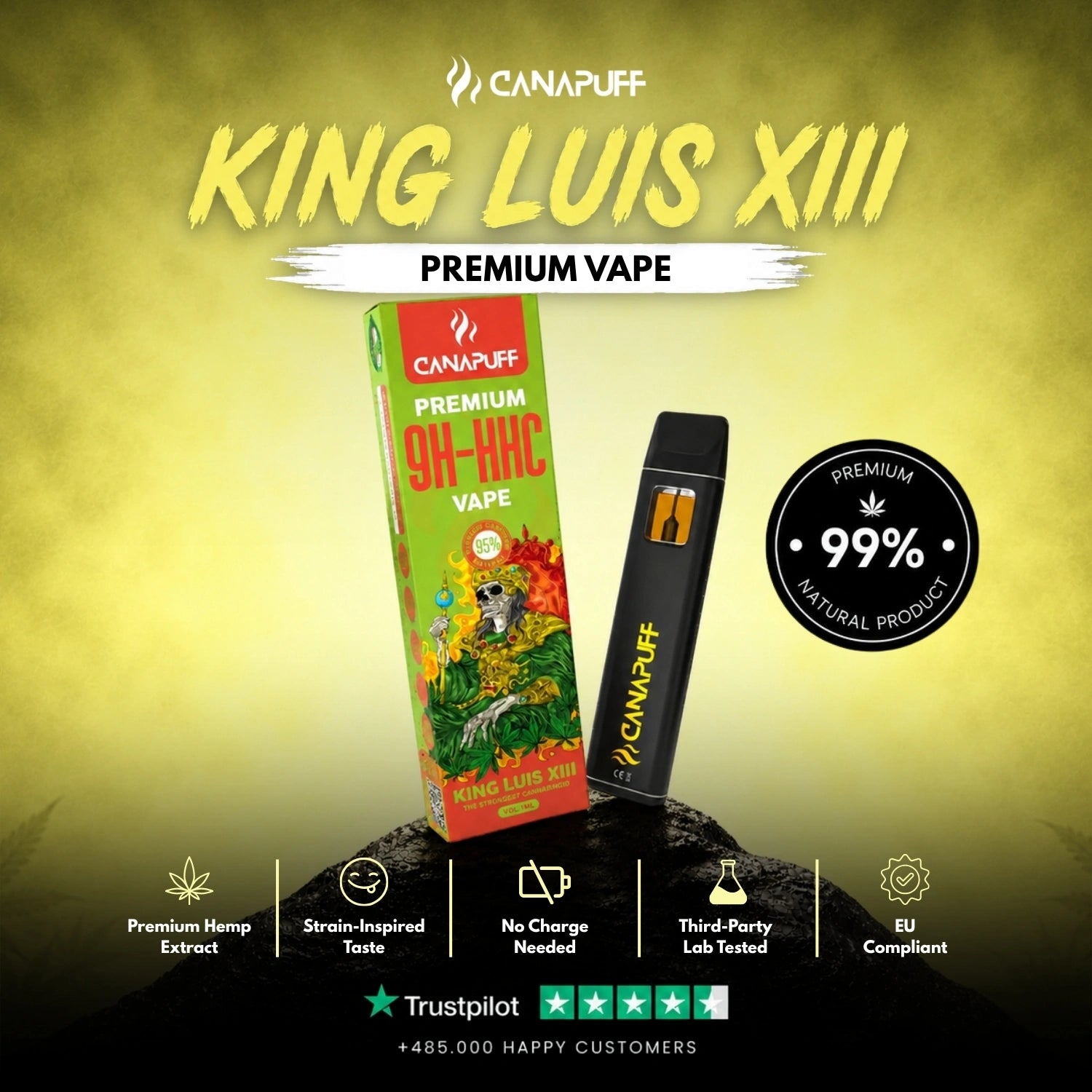 9H-HHC Vape King Luis XIII 95% 1 мл