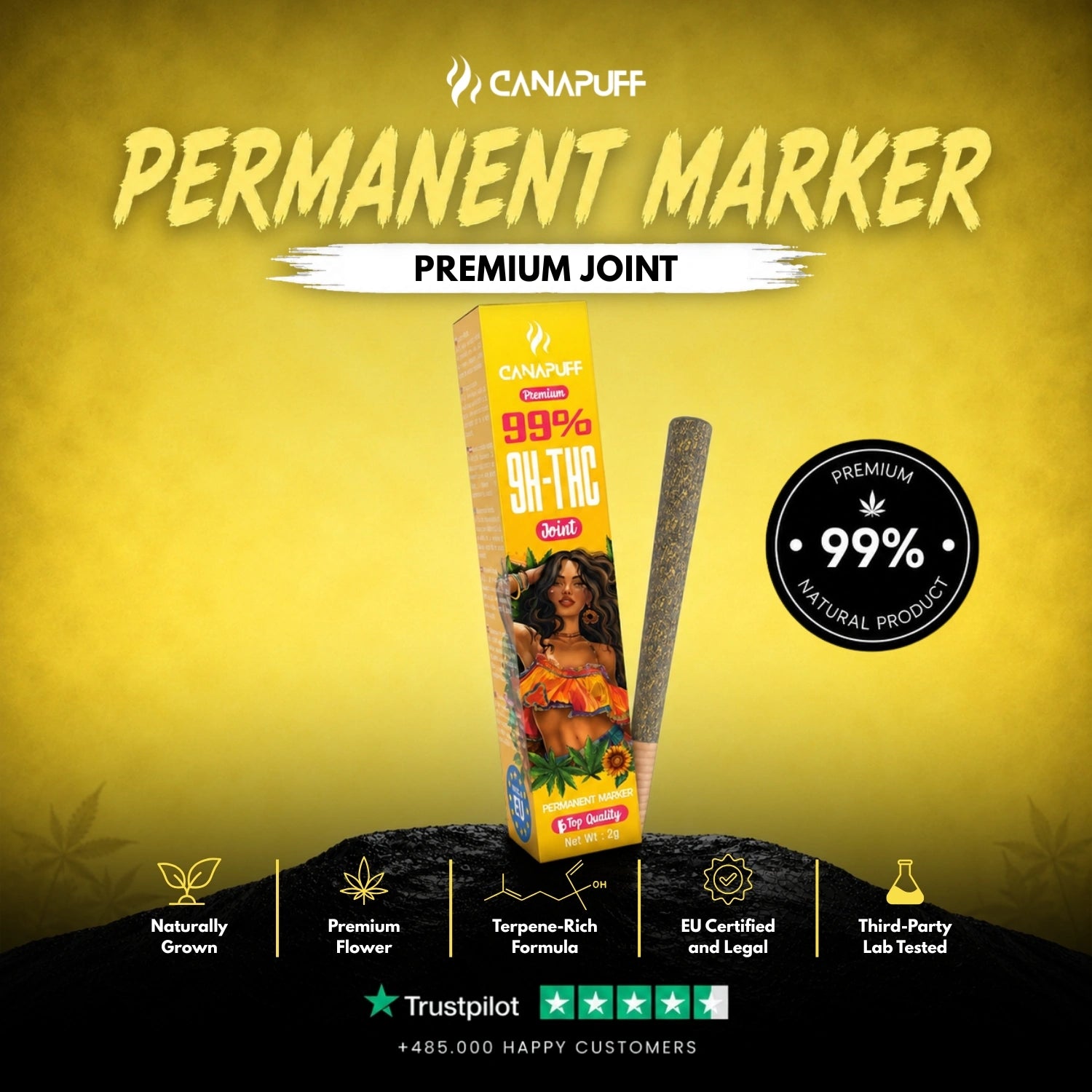 9H-THC Joint Permanent Marker 99%