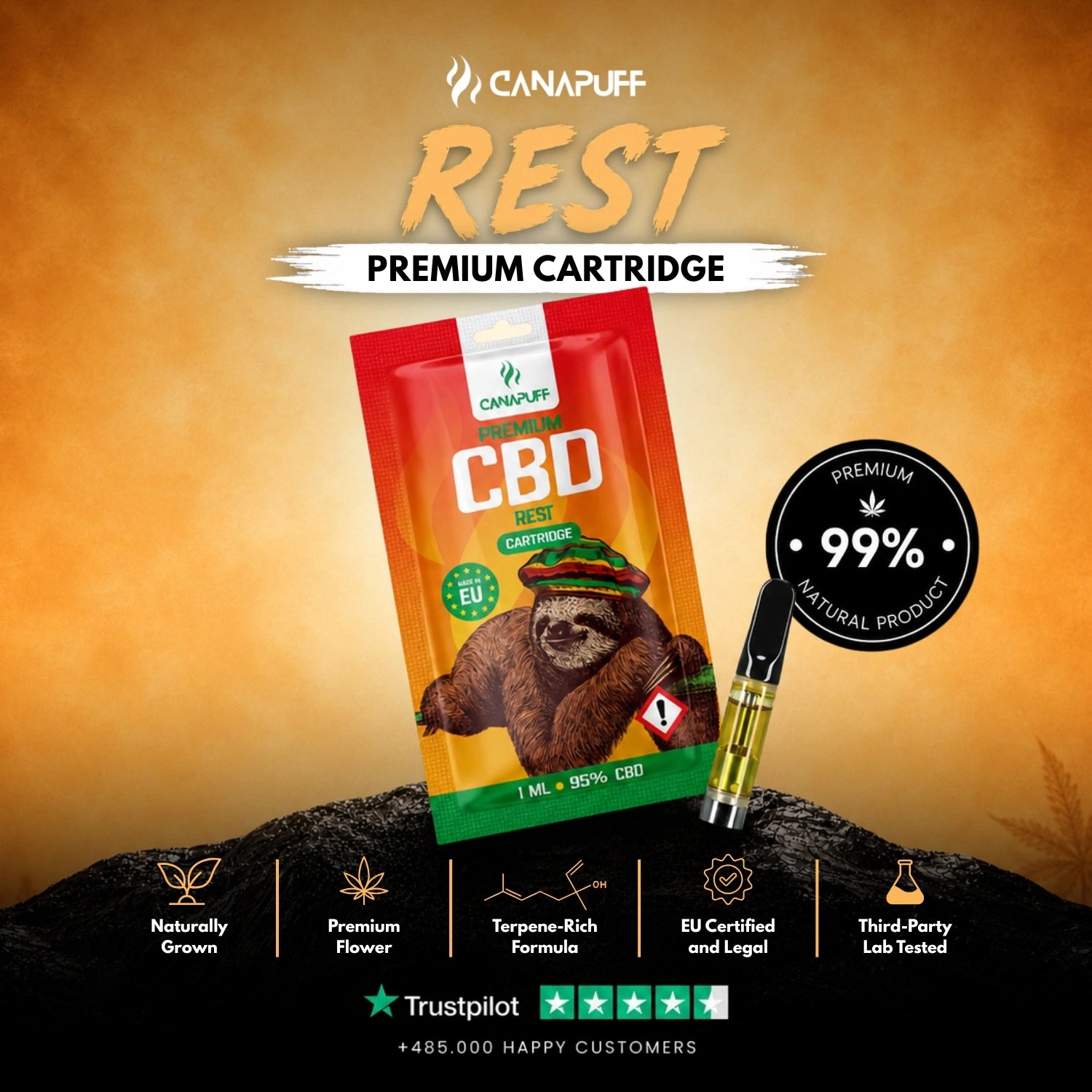 CBD Cartridge Rimanente 95%