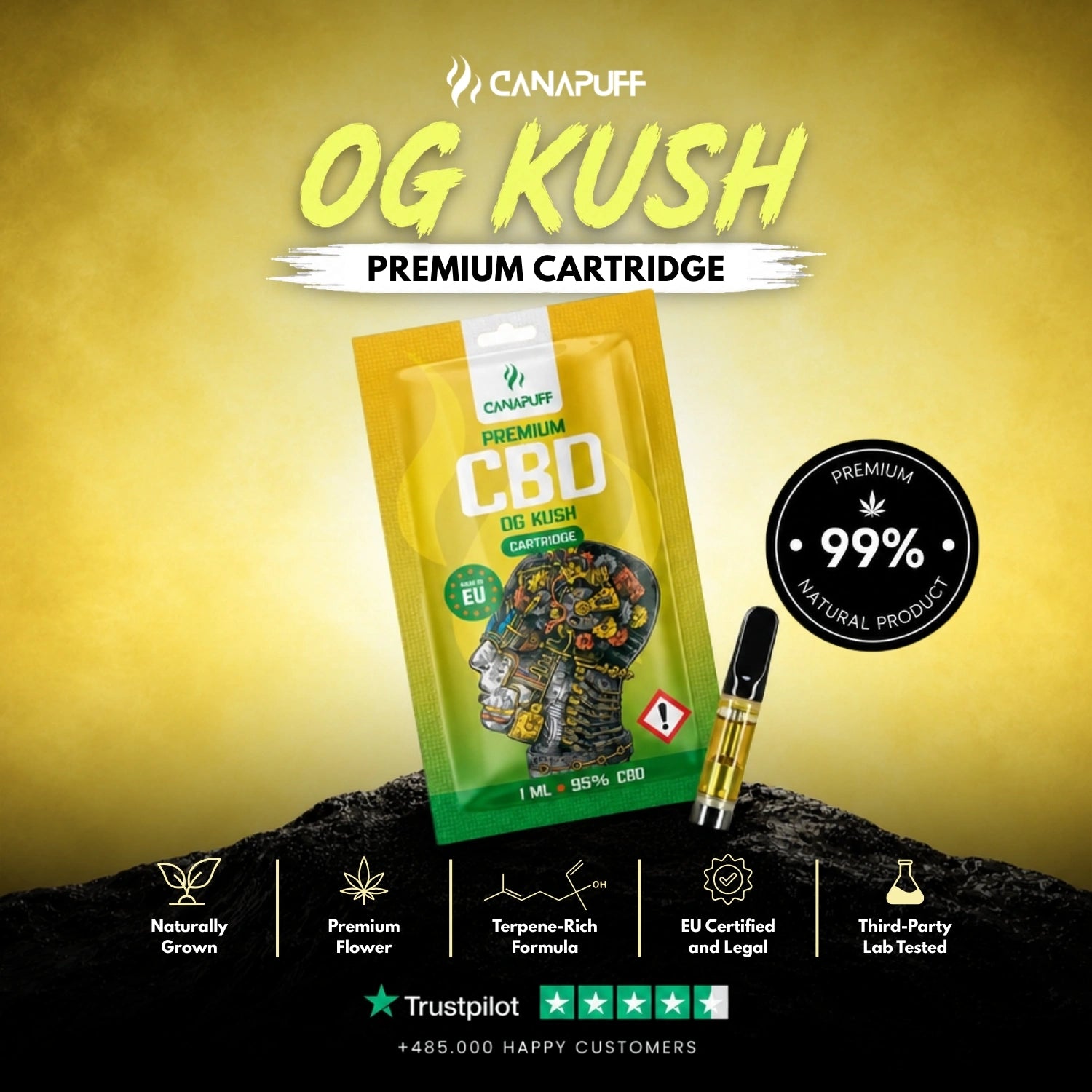 CBD Cartridge OG Kush 95%